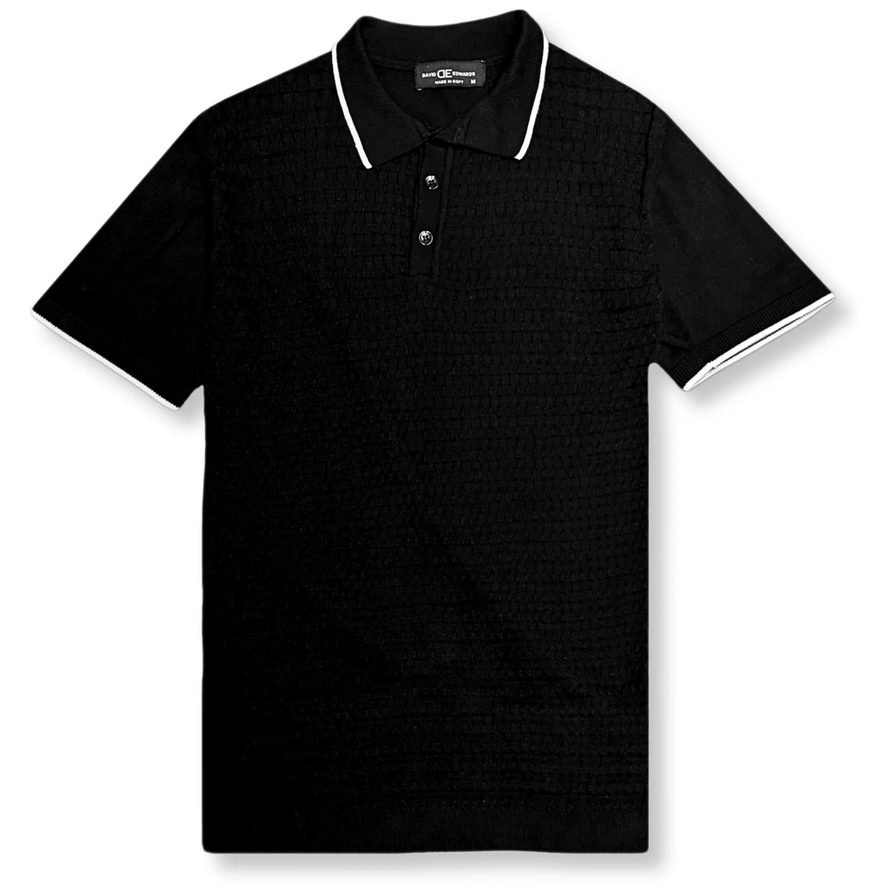 New Edition Fashion Button Downs | Polos-Duhart Knitted Polo Shirt Black