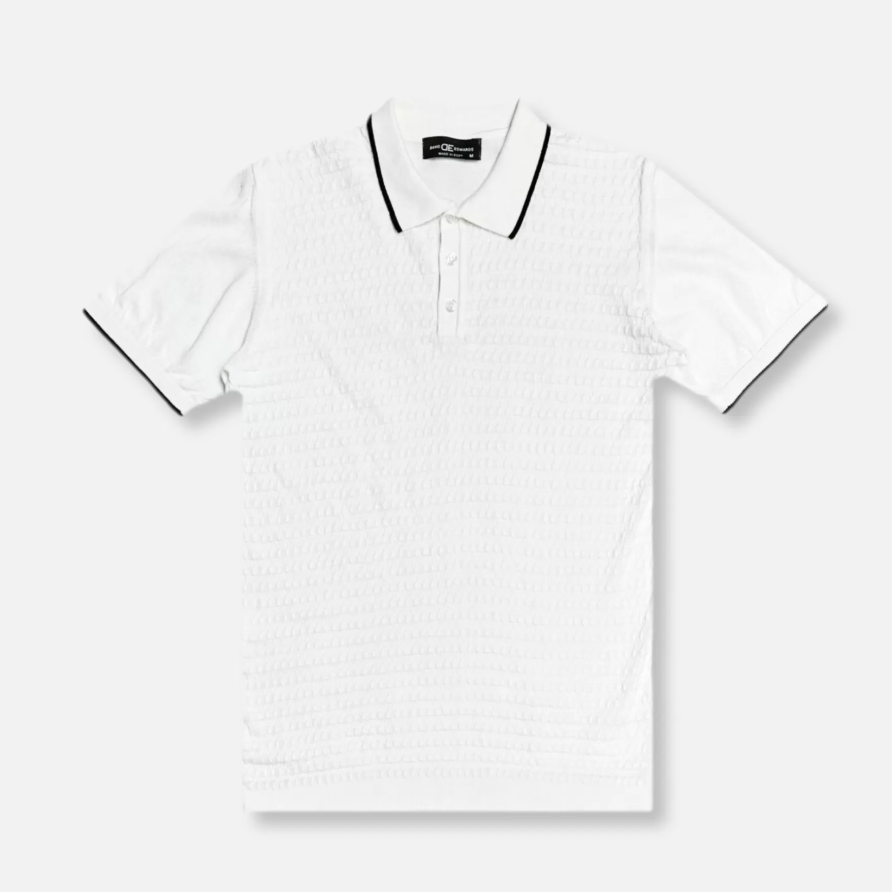 Needle & Thread Polos-Duhart Knitted Polo Shirt White