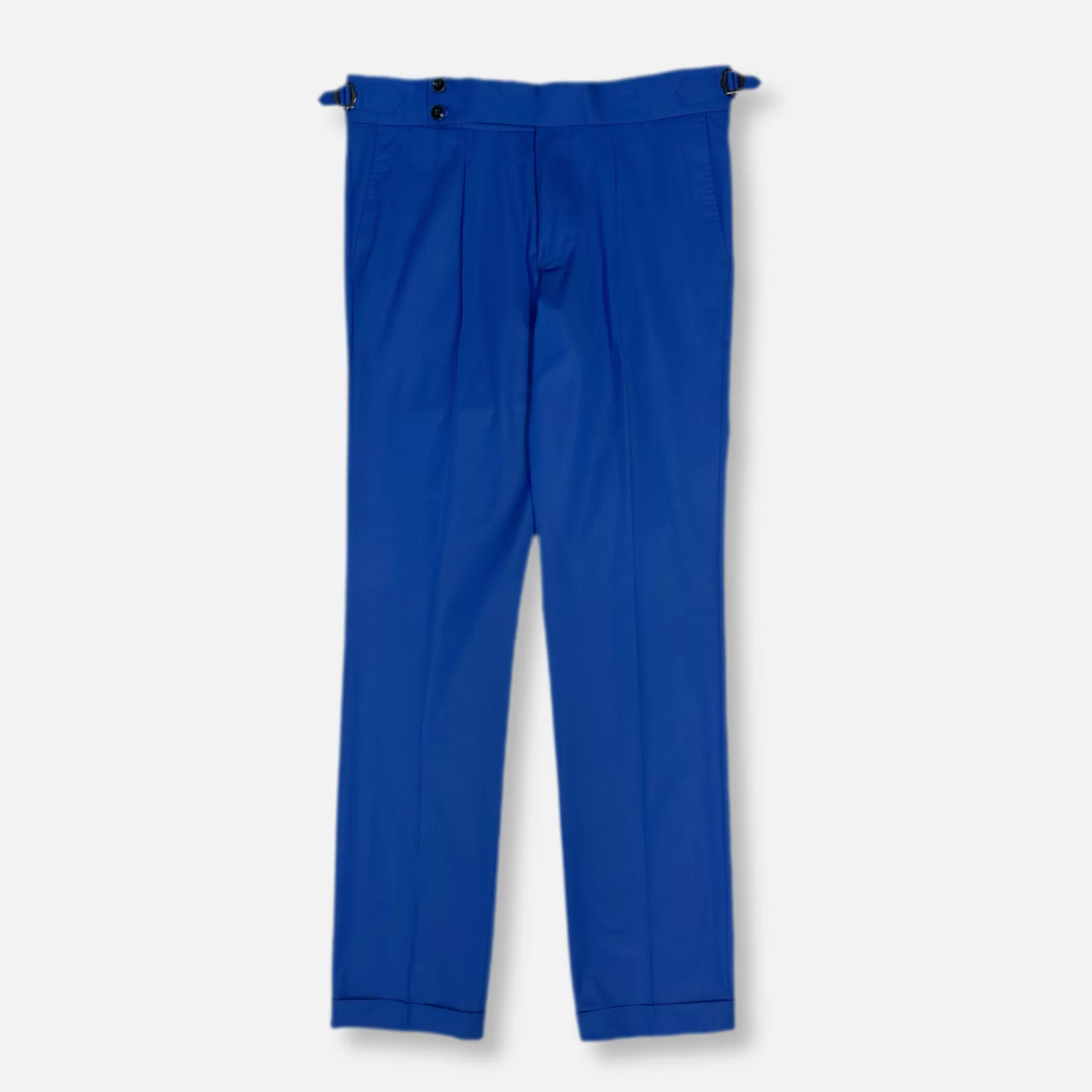 New Edition Fashion Dress Pants-Dukes Gurkha Pleated Pants Blue