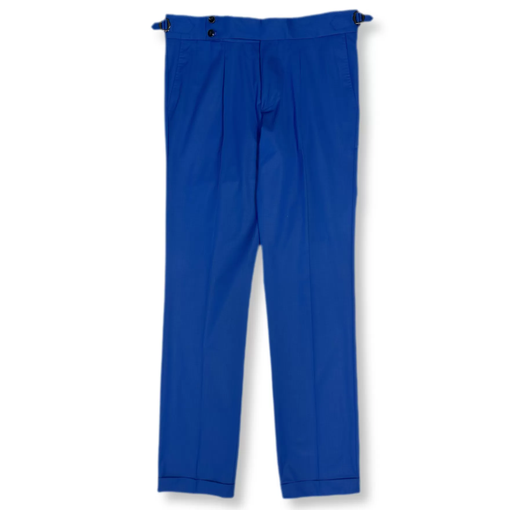 New Edition Fashion Dress Pants-Dukes Gurkha Pleated Pants Blue