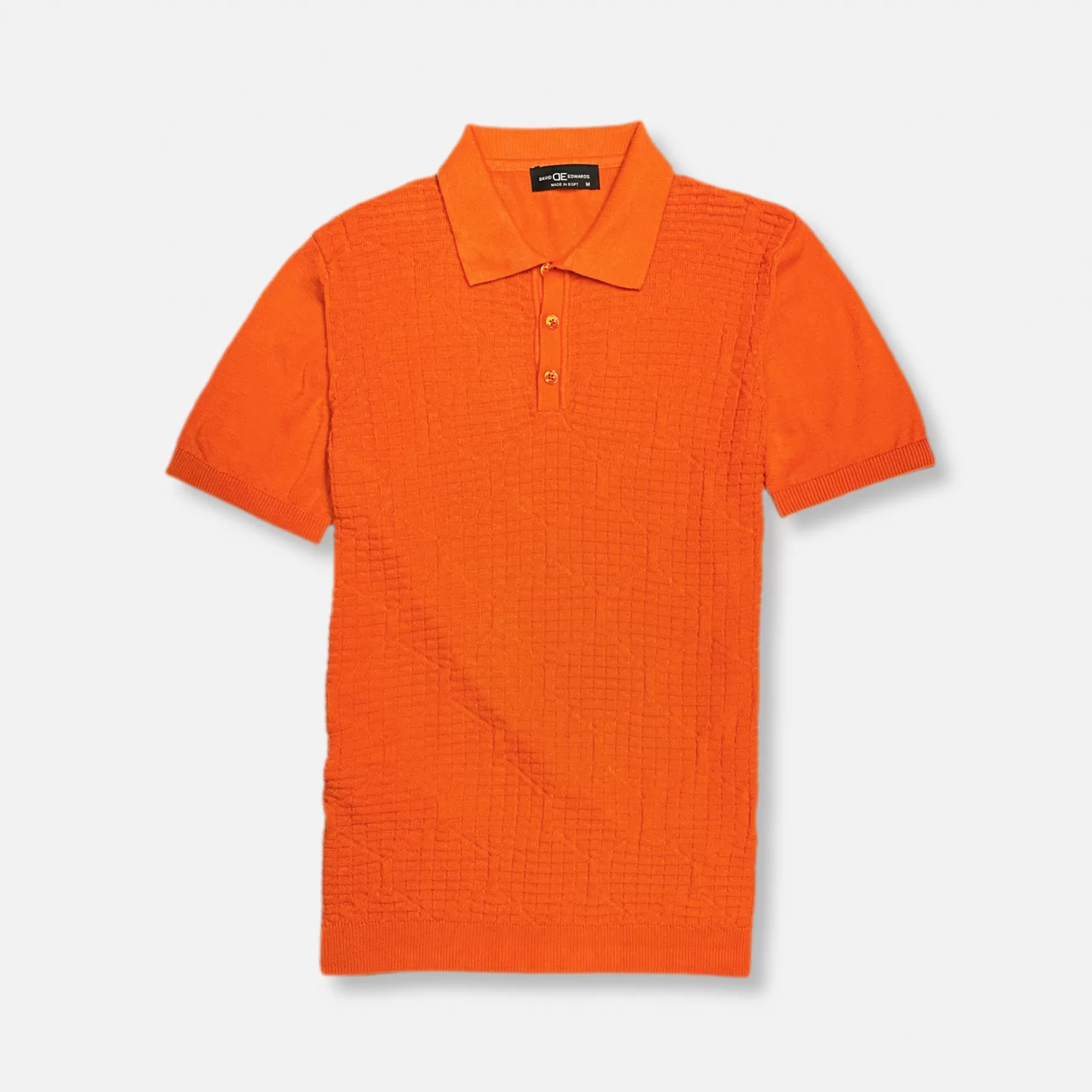 New Edition Fashion Button Downs | Polos-Dunbar Knitted Polo Shirt Orange