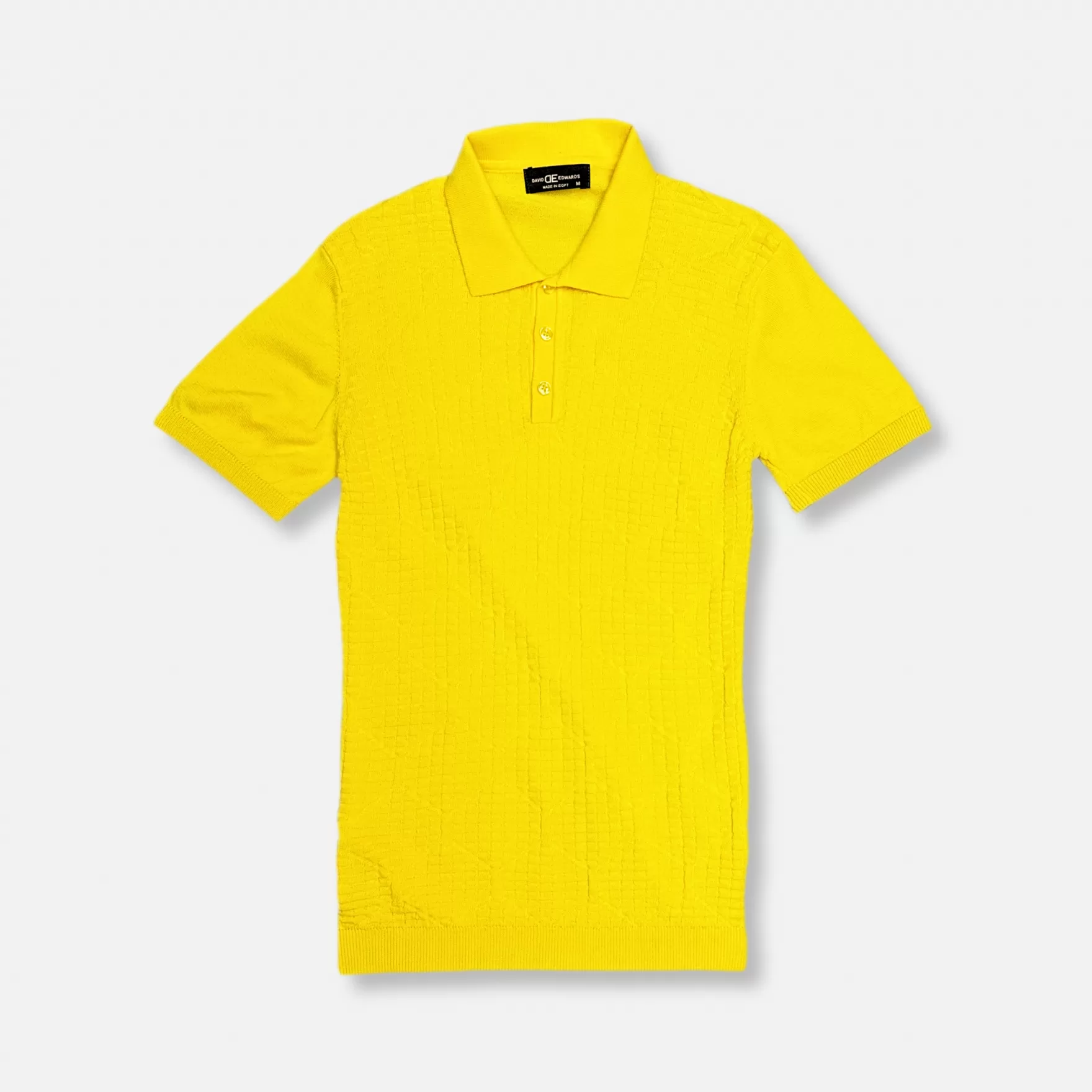 Needle & Thread Polos-Dunbar Knitted Polo Shirt Yellow