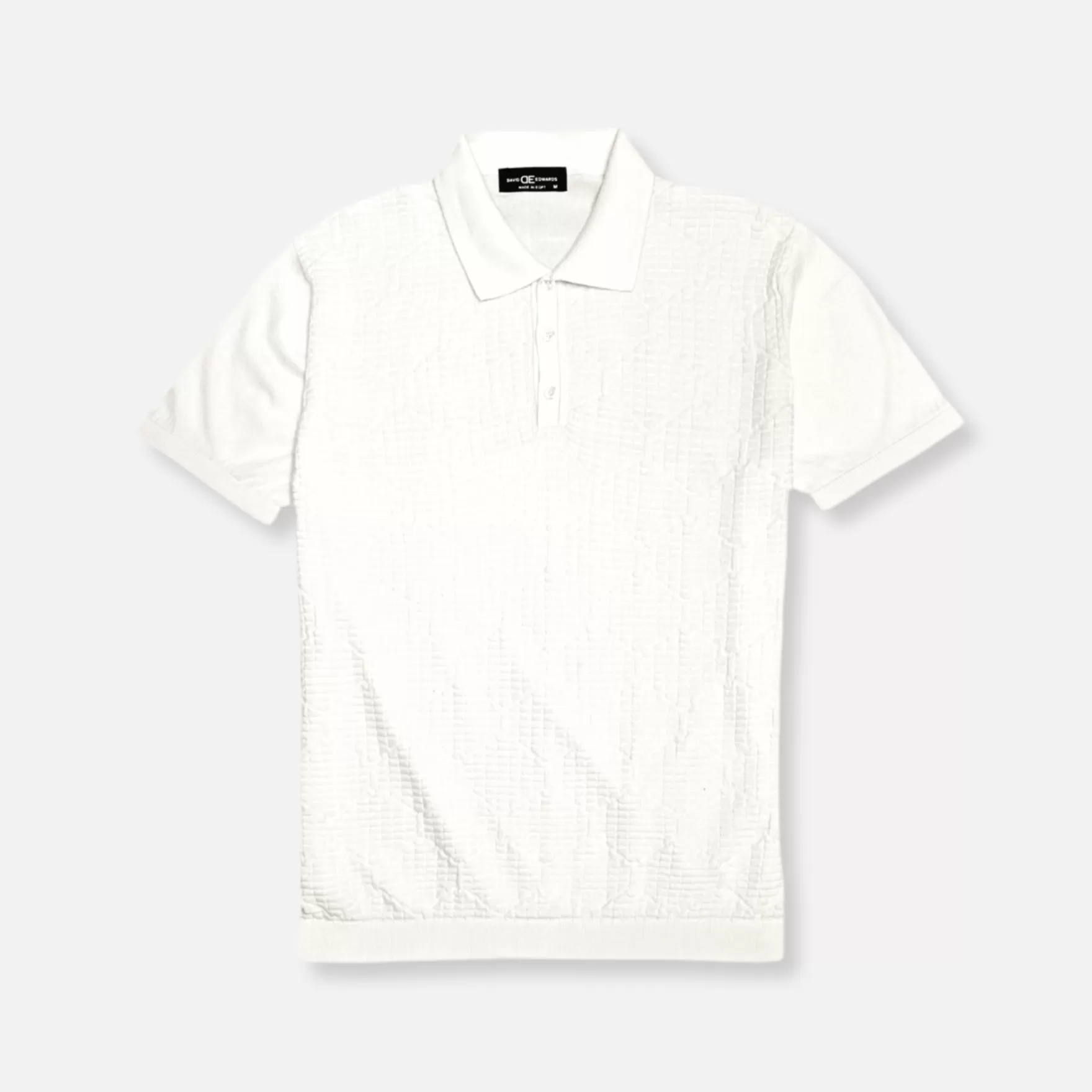 Needle & Thread Polos-Dunbar Knitted Vacay Polo Shirt Ecru