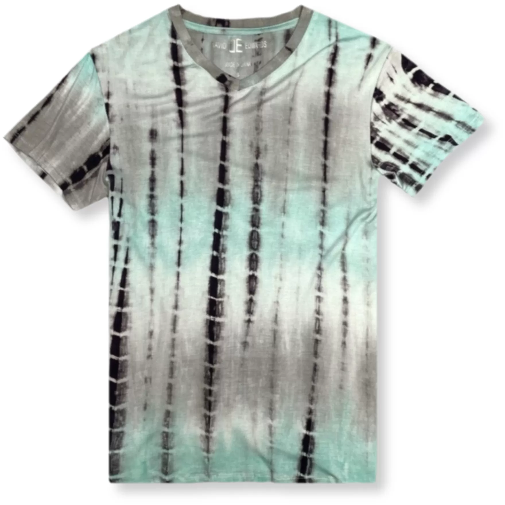 New Edition Fashion T-shirts-Durham V-neck Tie-Dye T-Shirt Turquoise