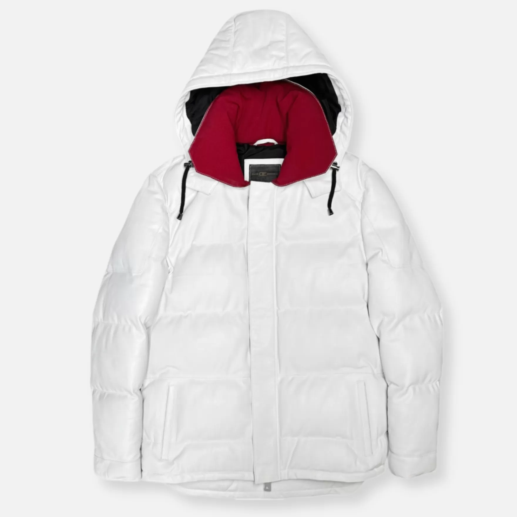 New Edition Fashion Coats & Outerwear-Dyson Down Puffer Leather Jacket White