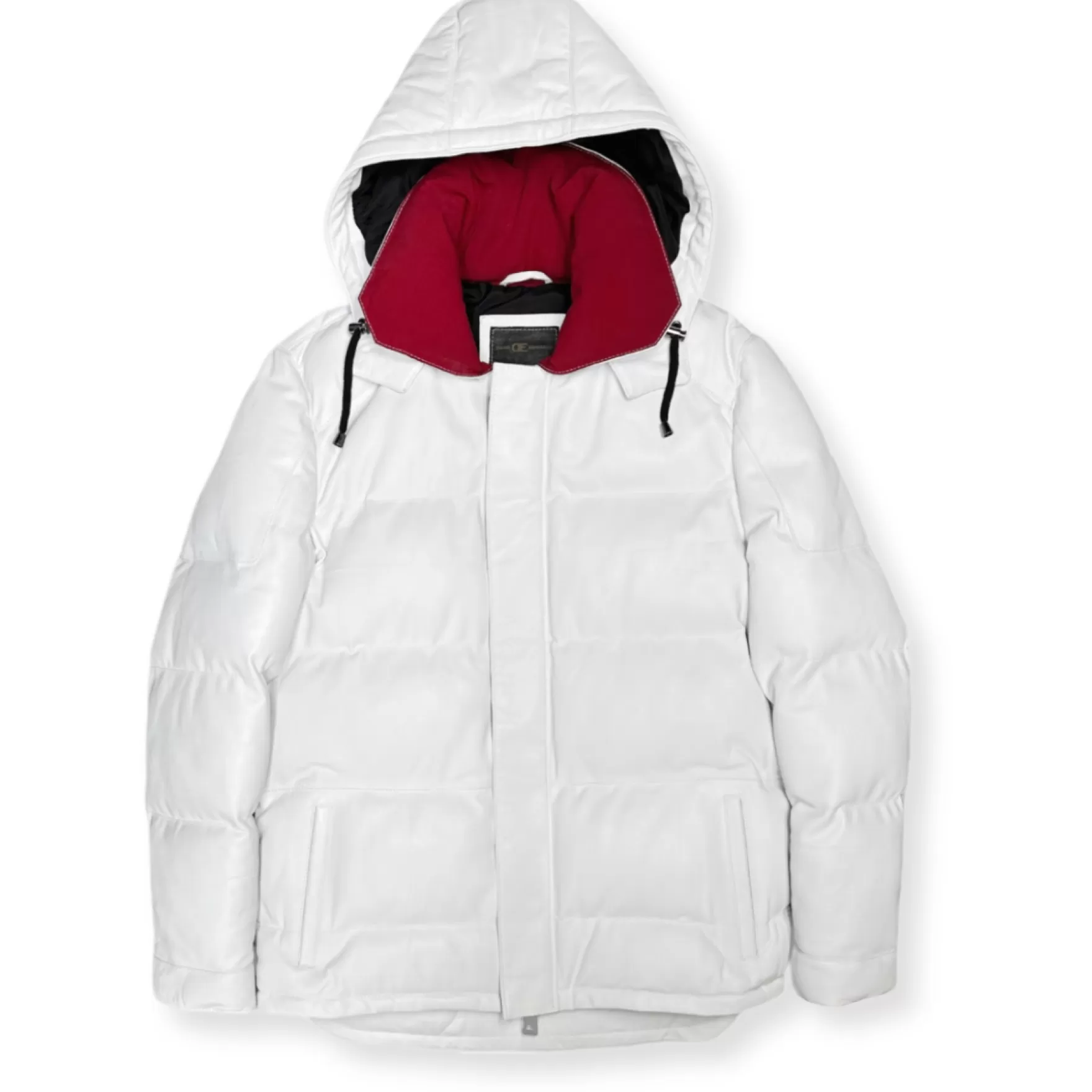 New Edition Fashion Coats & Outerwear-Dyson Down Puffer Leather Jacket White