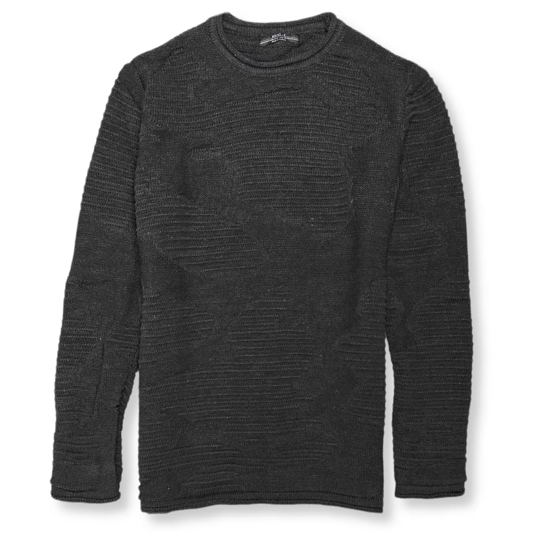 New Edition Fashion Sweaters-Elian Knit Camo Sweater Charcoal