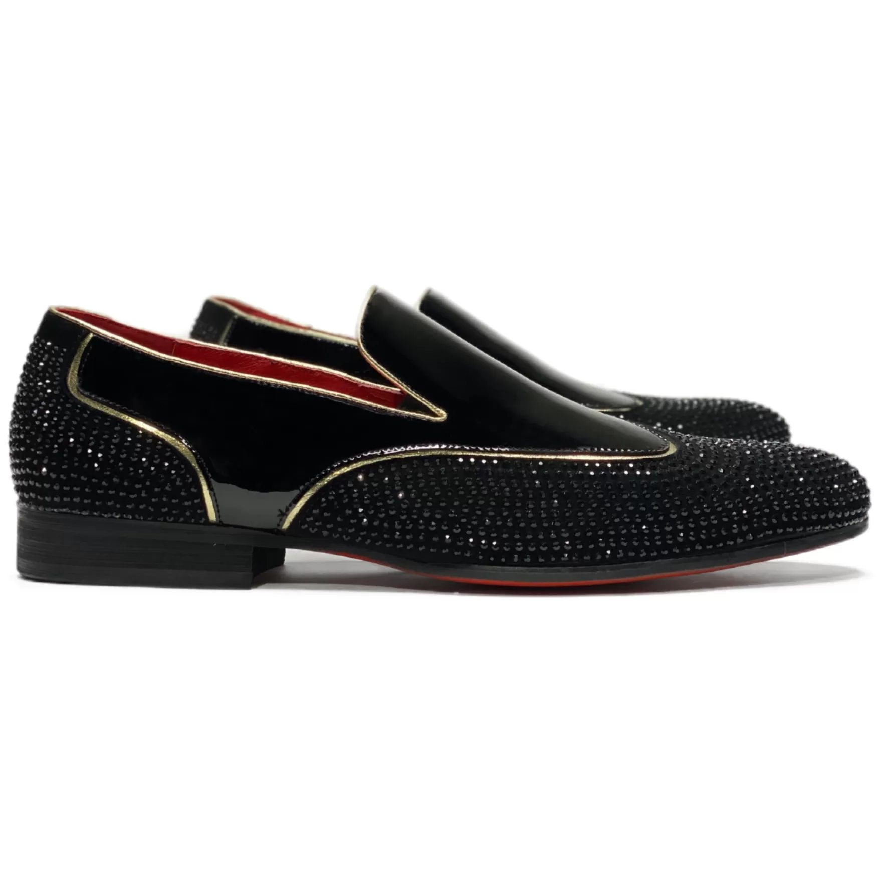 New Edition Fashion Formal Shoes | Loafers & Slip Ons-Fonzie Slip On Wingtip Dress Shoes Black