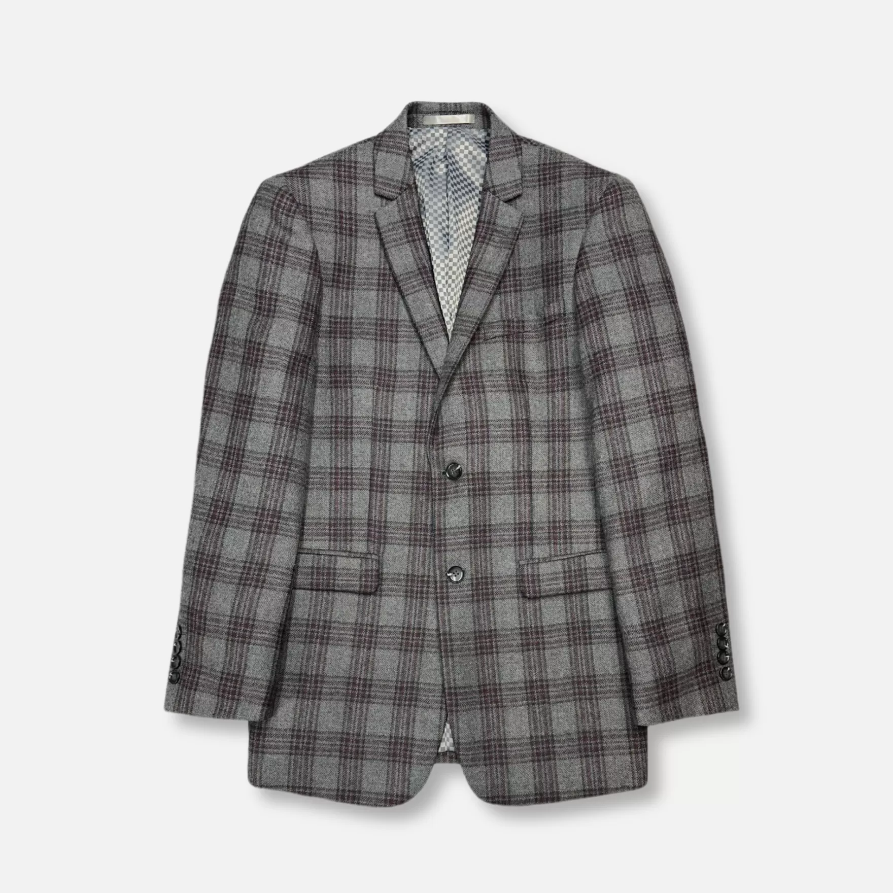 New Edition Fashion Blazers & Sportcoats-Gian Plaid Sport Coat Grey