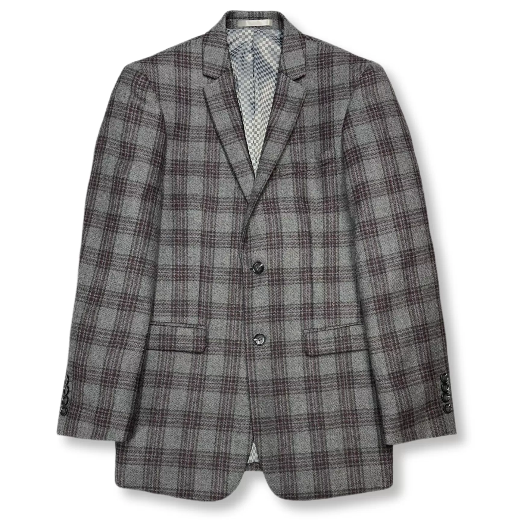 New Edition Fashion Blazers & Sportcoats-Gian Plaid Sport Coat Grey