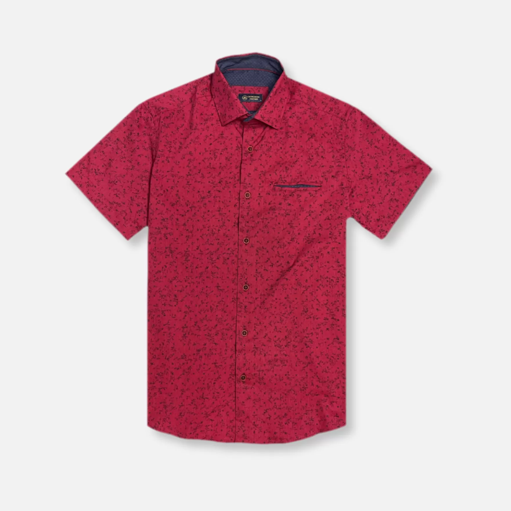 New Edition Fashion Button Downs-Gulfport Short Sleeve Button Down Red