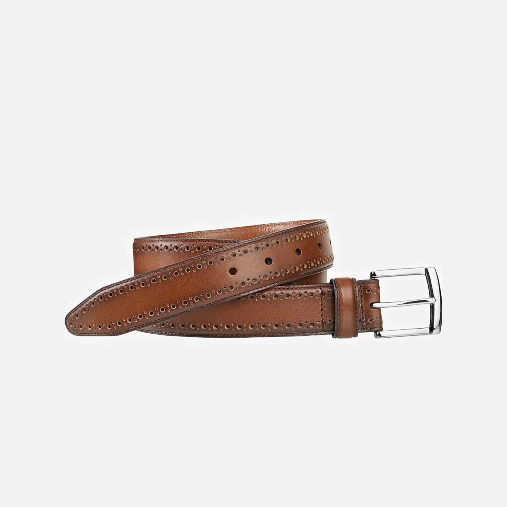 New Edition Fashion Belts-Jacques Perfed-Edge Belt Tan