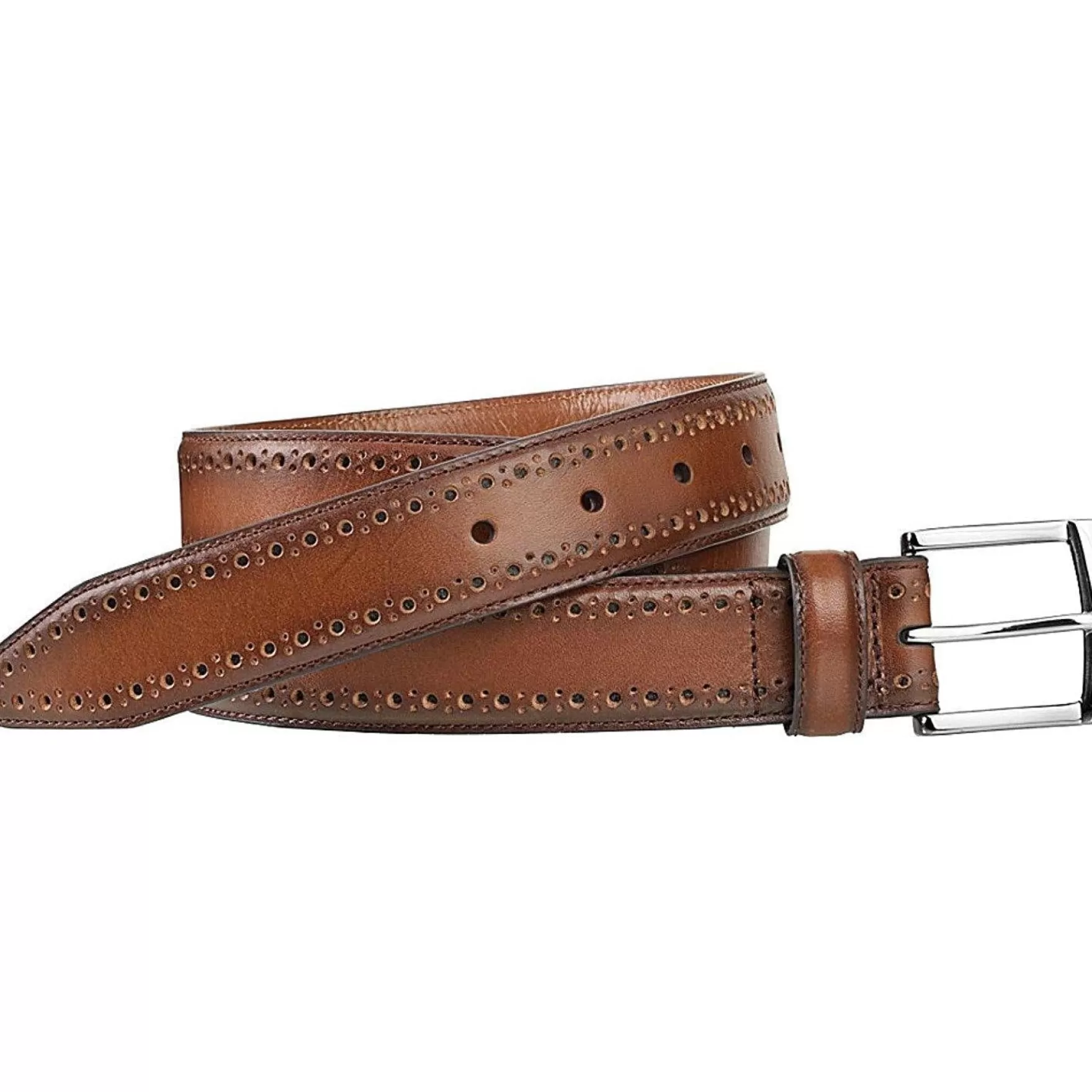 New Edition Fashion Belts-Jacques Perfed-Edge Belt Tan