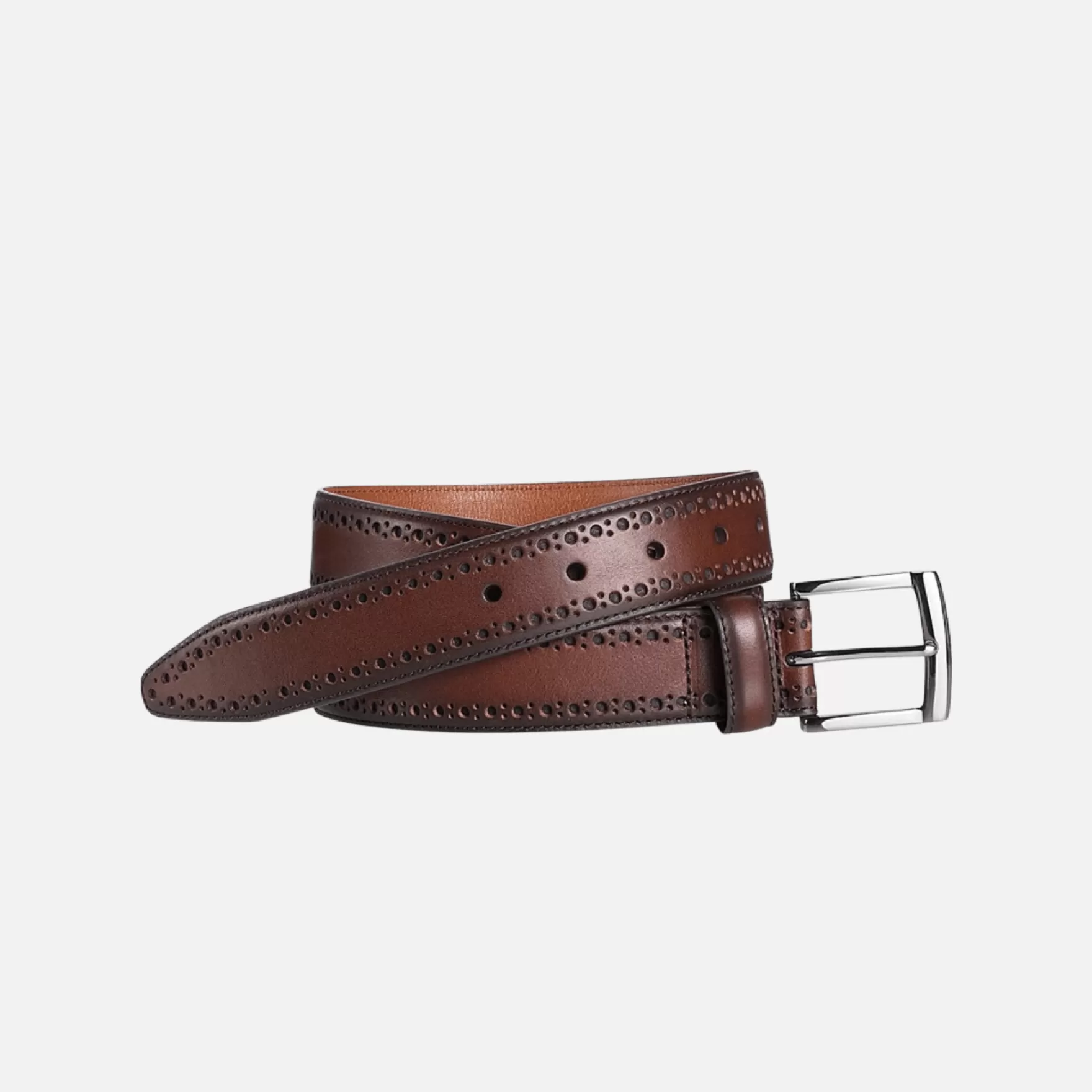 New Edition Fashion Belts-Jacques Perfed-Edge Belt Mahogany Red