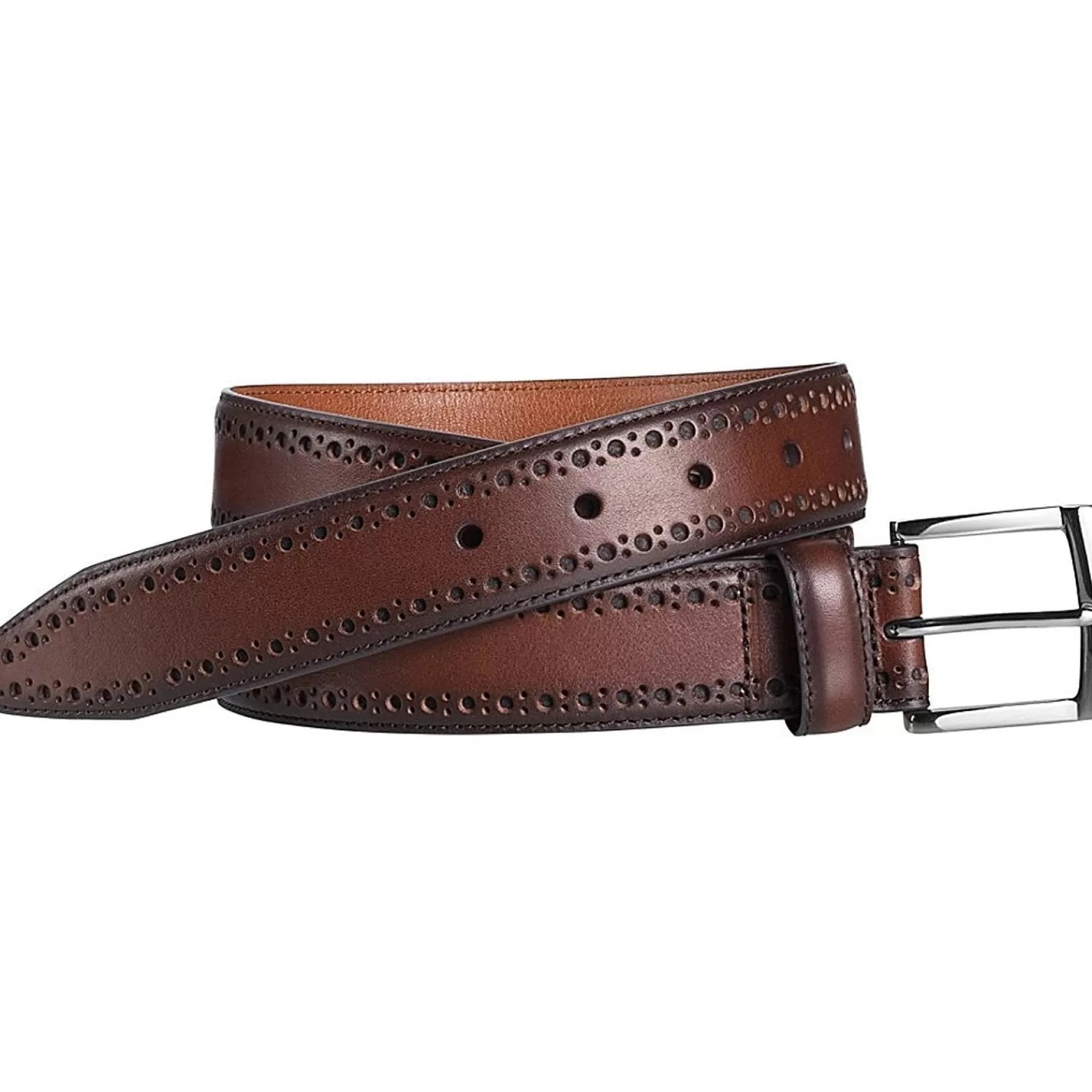 New Edition Fashion Belts-Jacques Perfed-Edge Belt Mahogany Red