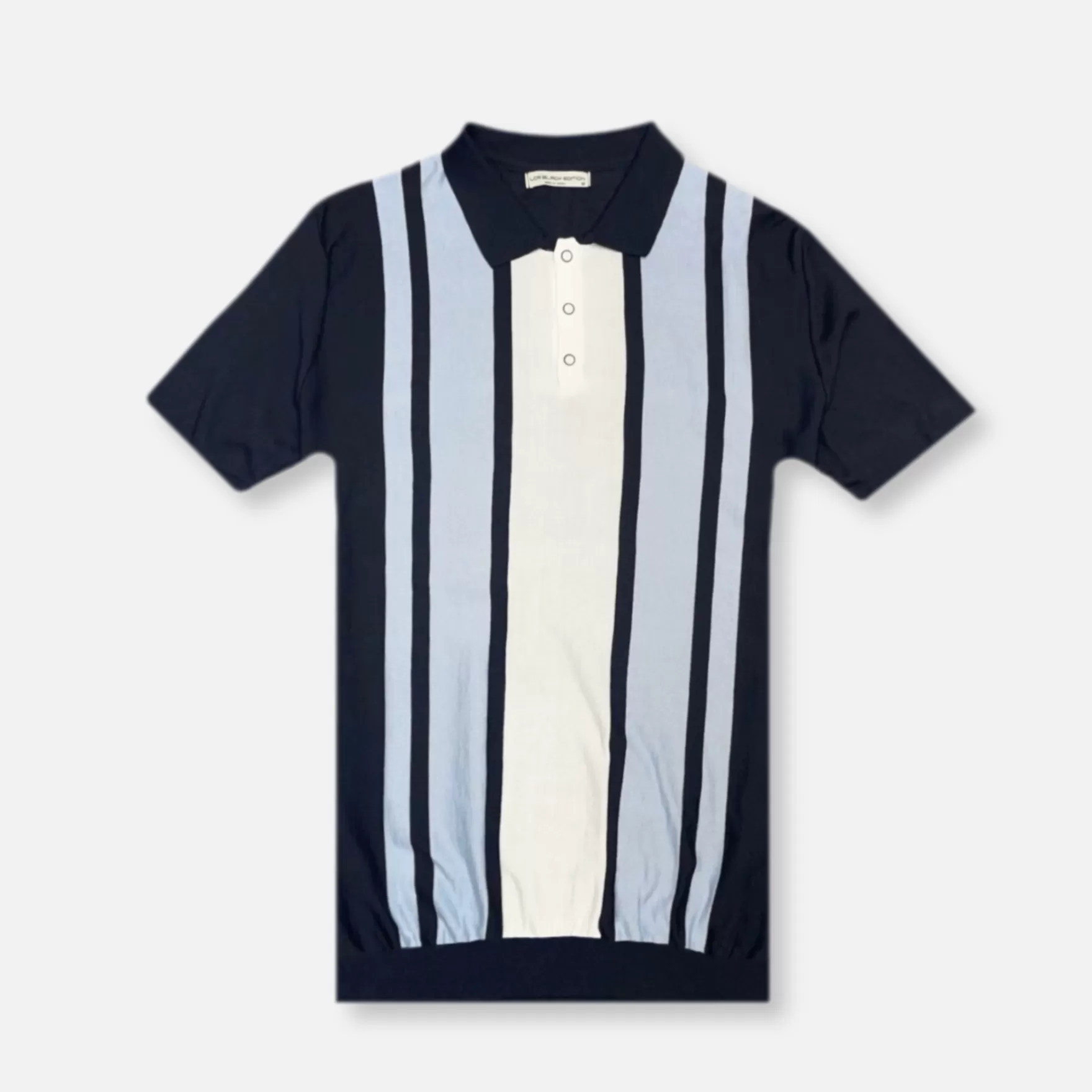 Needle & Thread Polos-Laramie Knitted Polo Shirt Navy