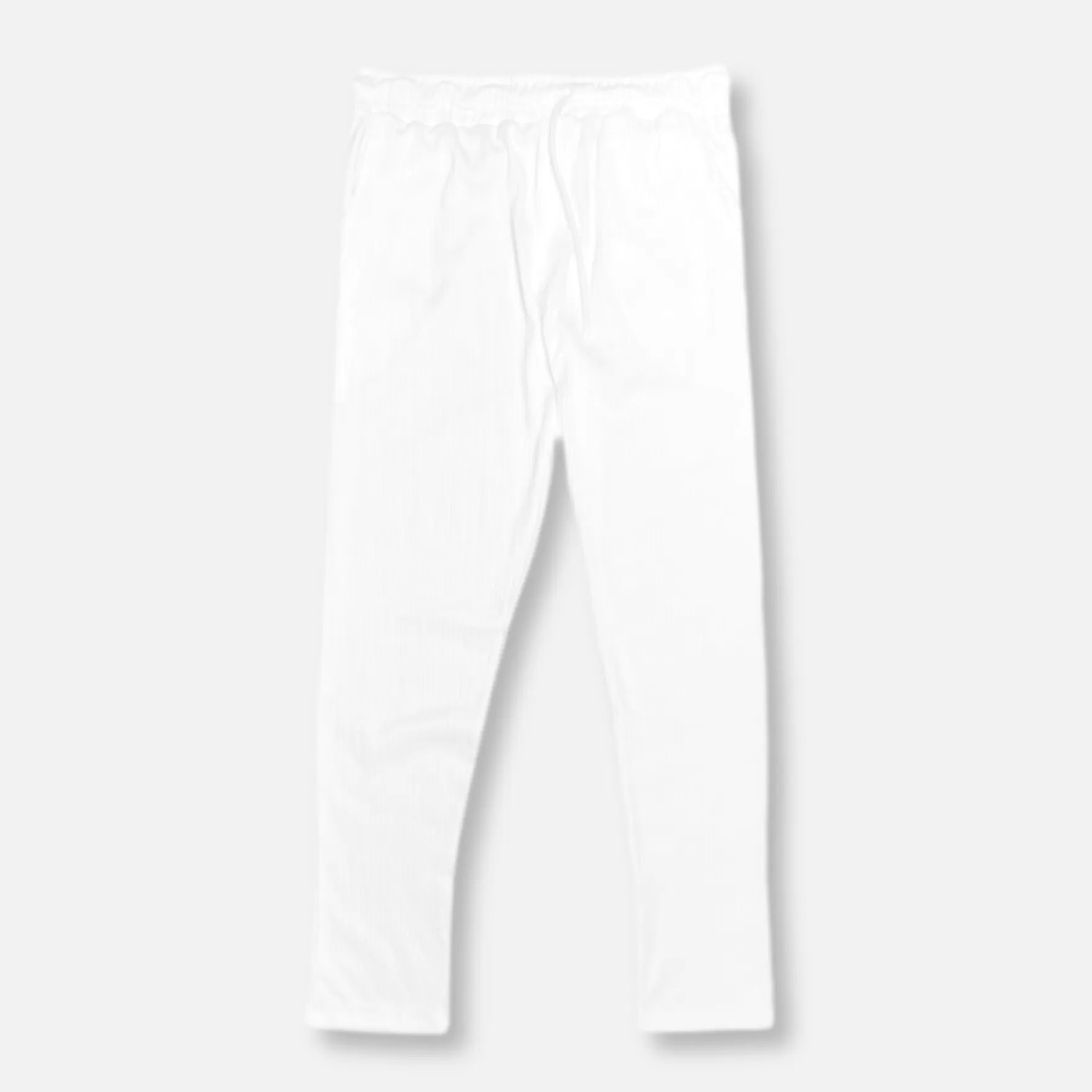 New Edition Fashion Pants-Latson Drop Crotch Jogger Pants White