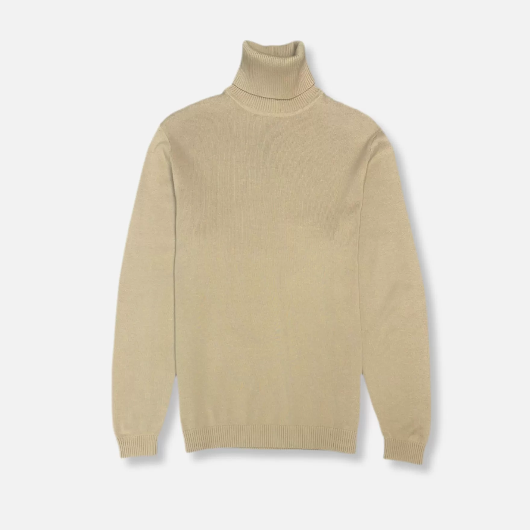 New Edition Fashion Sweaters-London Solid Turtleneck Gold