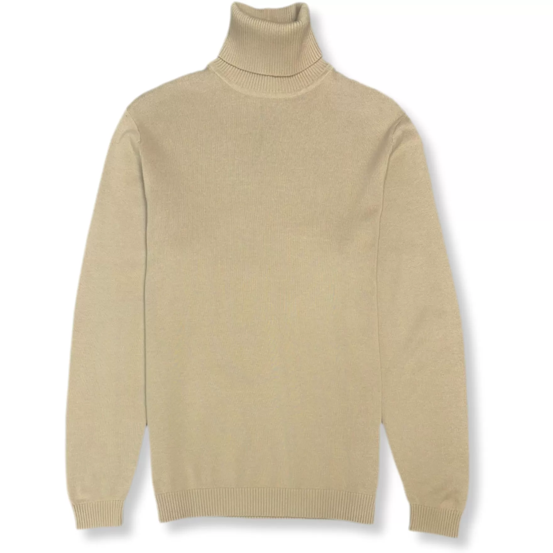 New Edition Fashion Sweaters-London Solid Turtleneck Gold