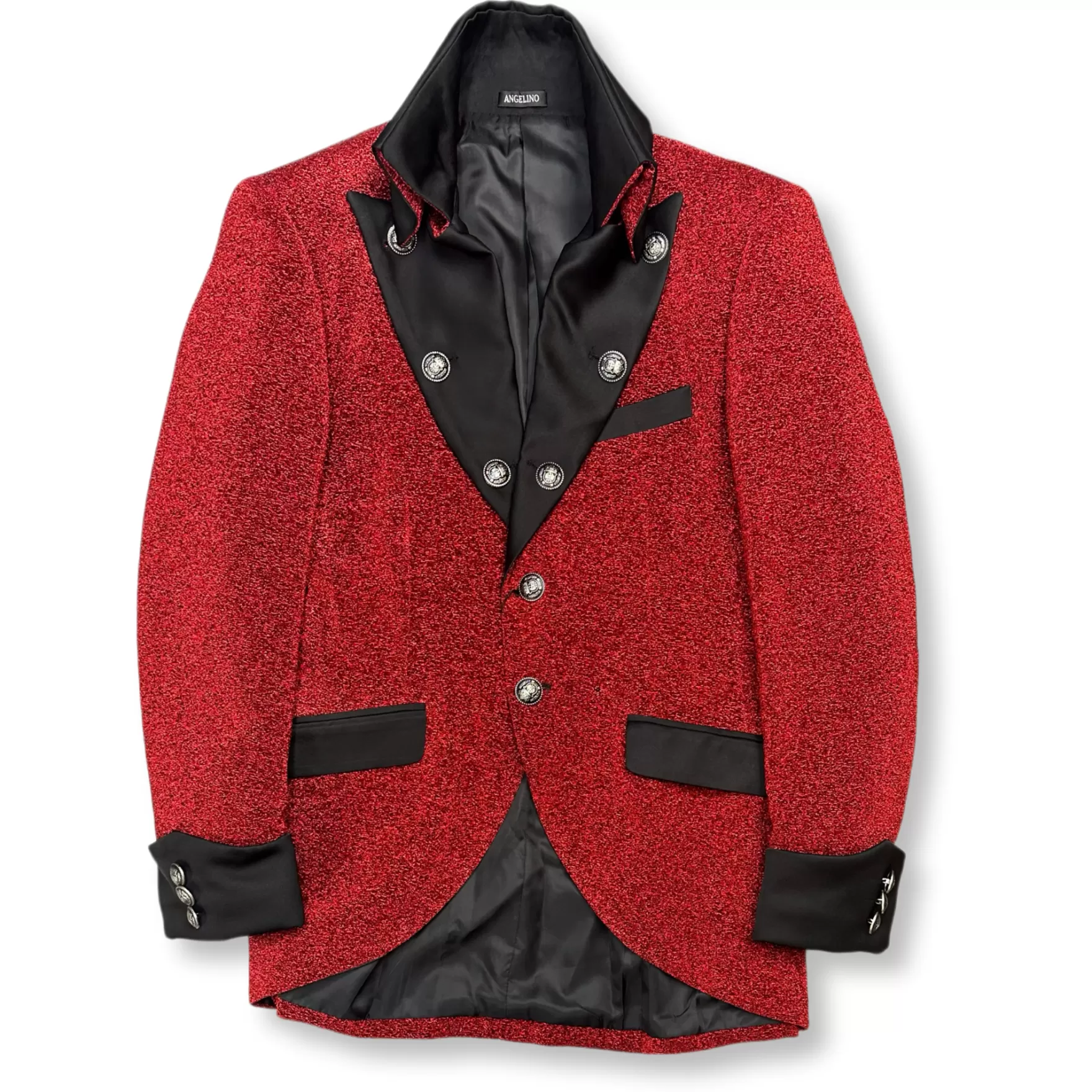 New Edition Fashion Blazers & Sportcoats-Lords High Collar Blazer Red