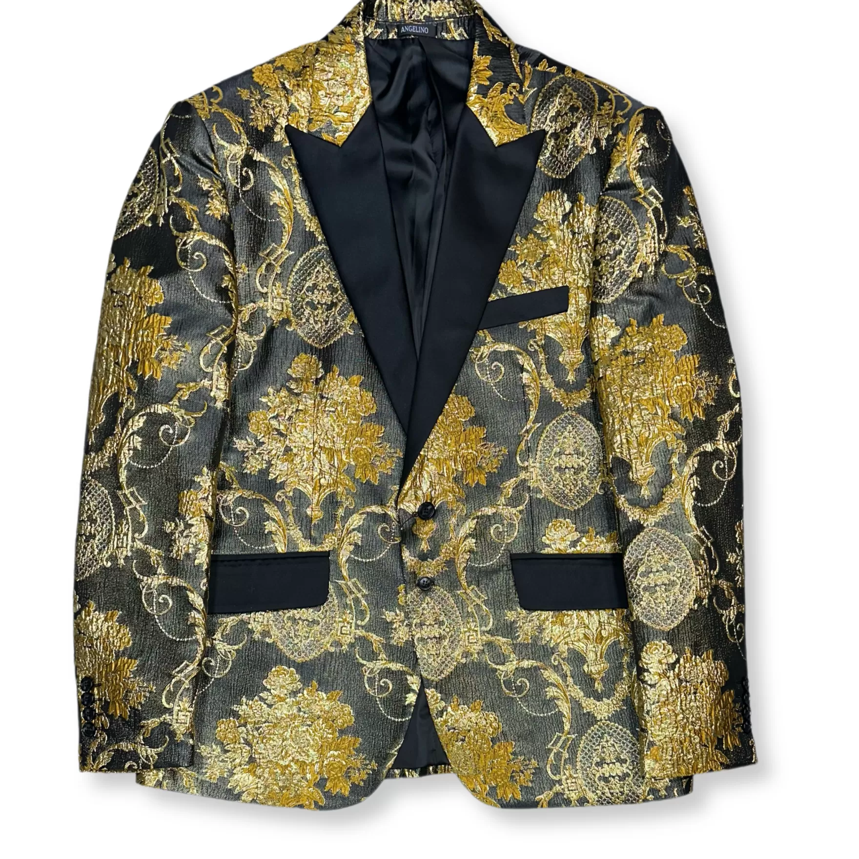 New Edition Fashion Blazers & Sportcoats-Lorenzo Jacquard Blazer Gold