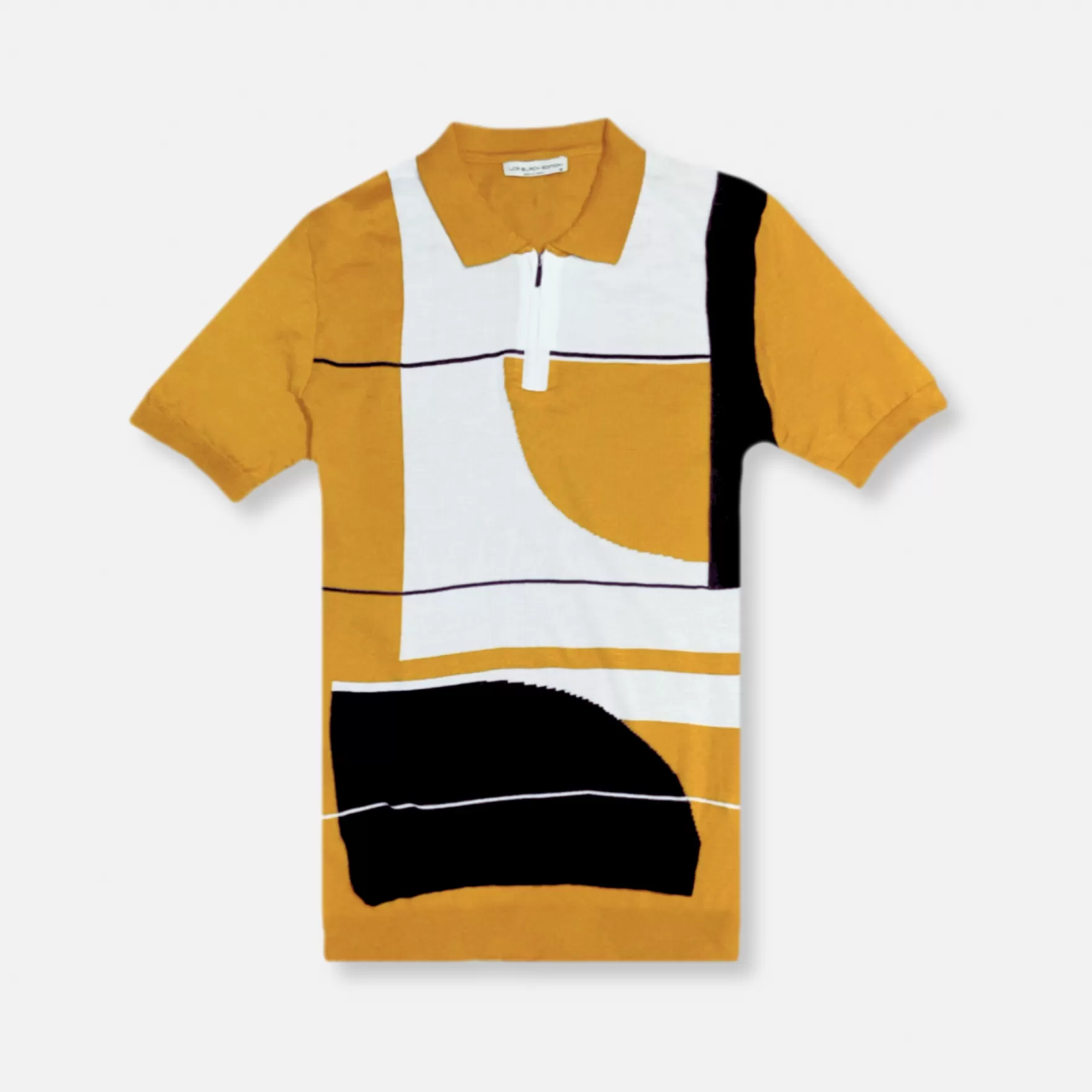 Needle & Thread Polos-Lucian Knitted Polo Shirt Mustard