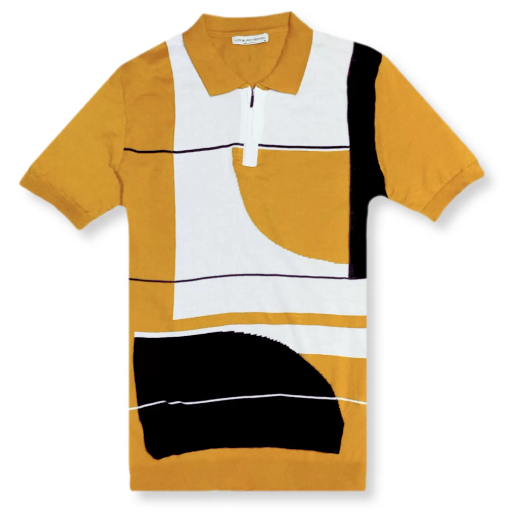 Needle & Thread Polos-Lucian Knitted Polo Shirt Mustard