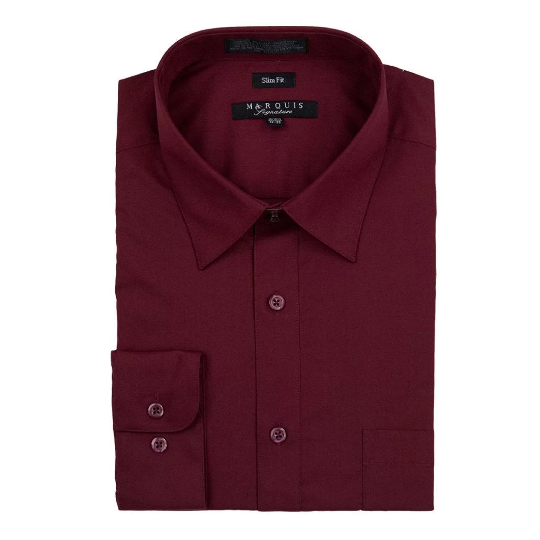 New Edition Fashion Dress Shirts-Maddox Slim Fit Dress Shirt Burgundy