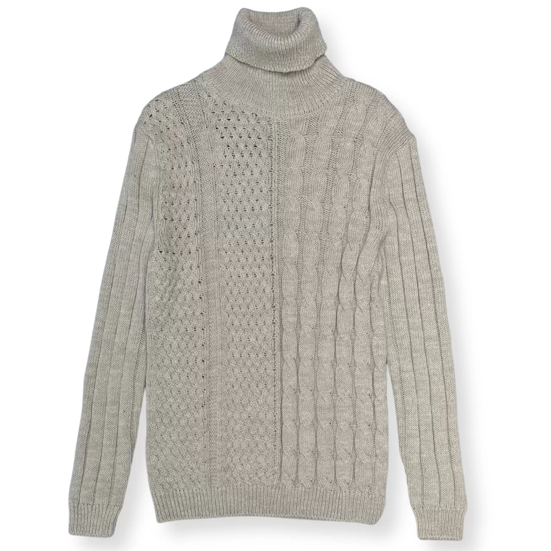 New Edition Fashion Sweaters-Maglia Cable Knit Turtleneck Sweater Camel