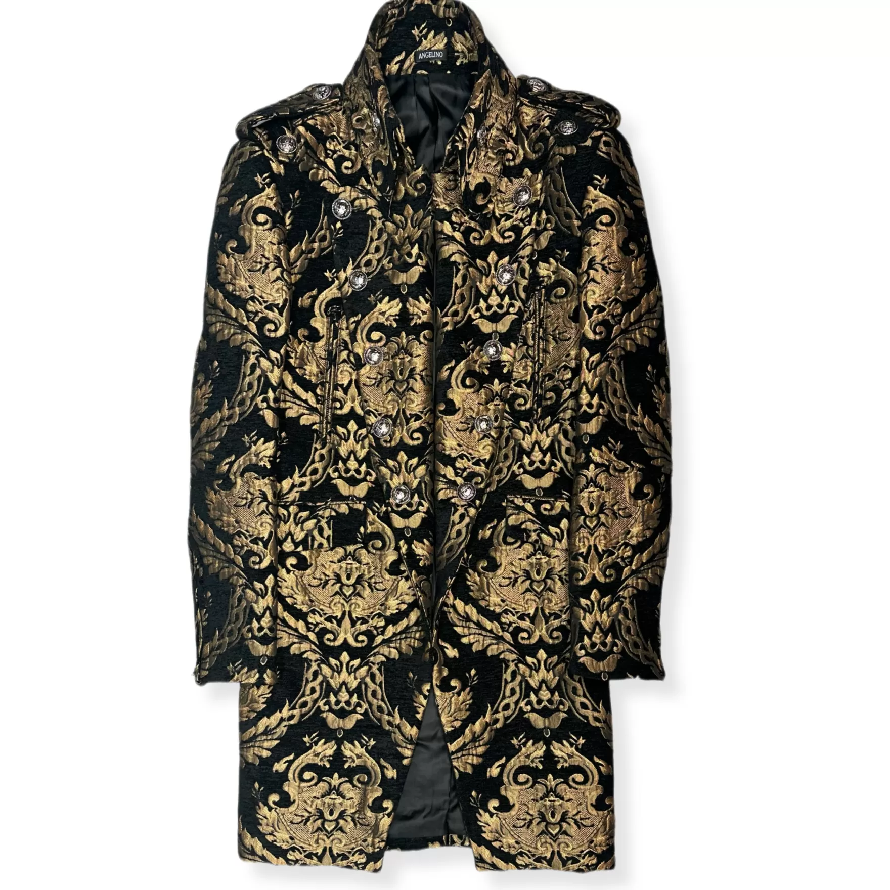 New Edition Fashion Blazers & Sportcoats | Coats & Outerwear-Majestic Victorian Long Coat Black/Gold