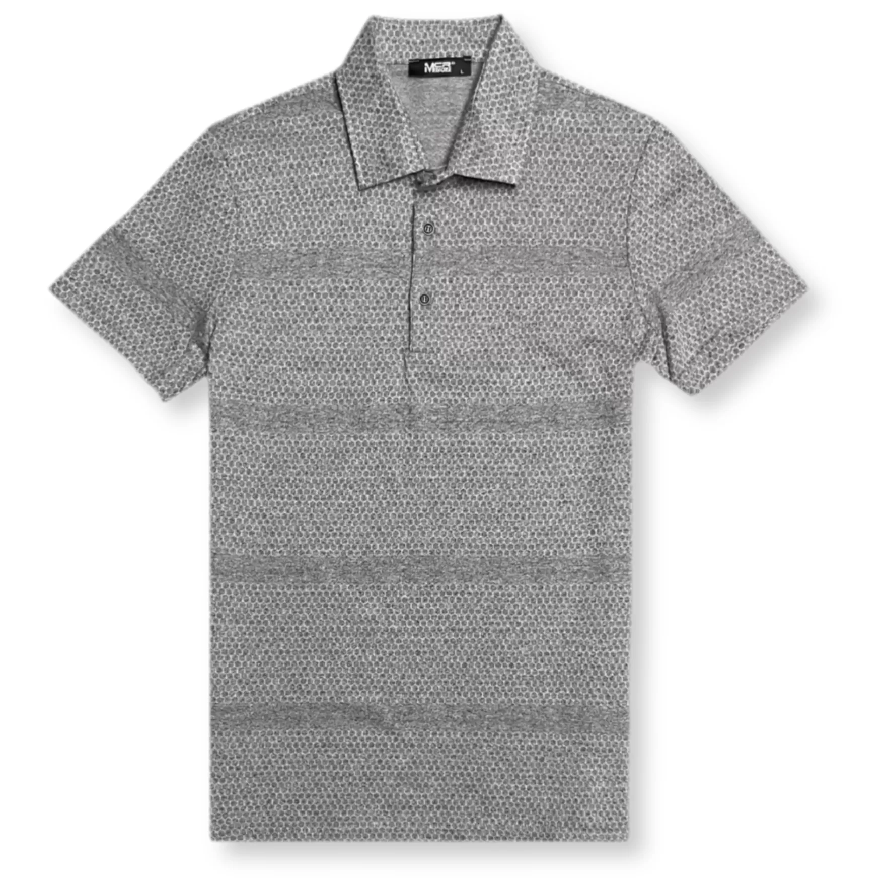 New Edition Fashion Polos-Mancuso Knitted Polo Shirt Grey