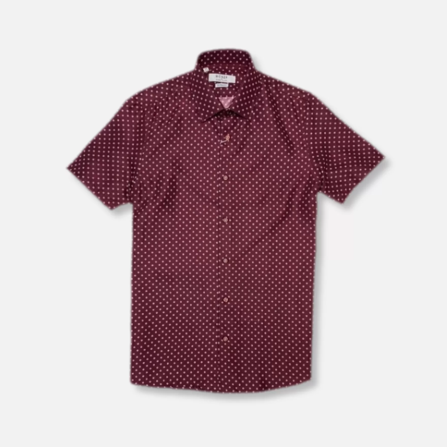 New Edition Fashion Button Downs-Marcelo Short Sleeve Button Down Burgundy