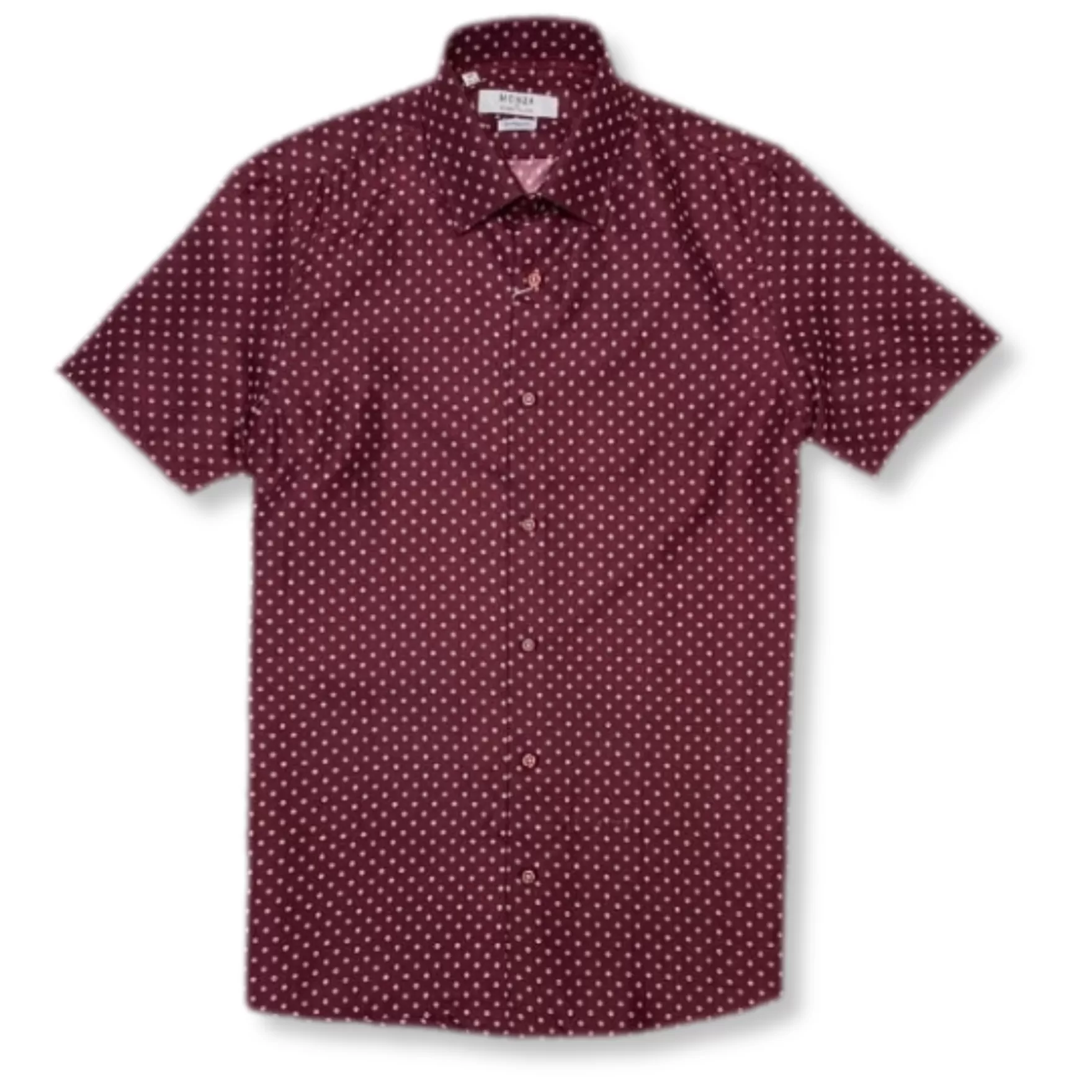 New Edition Fashion Button Downs-Marcelo Short Sleeve Button Down Burgundy