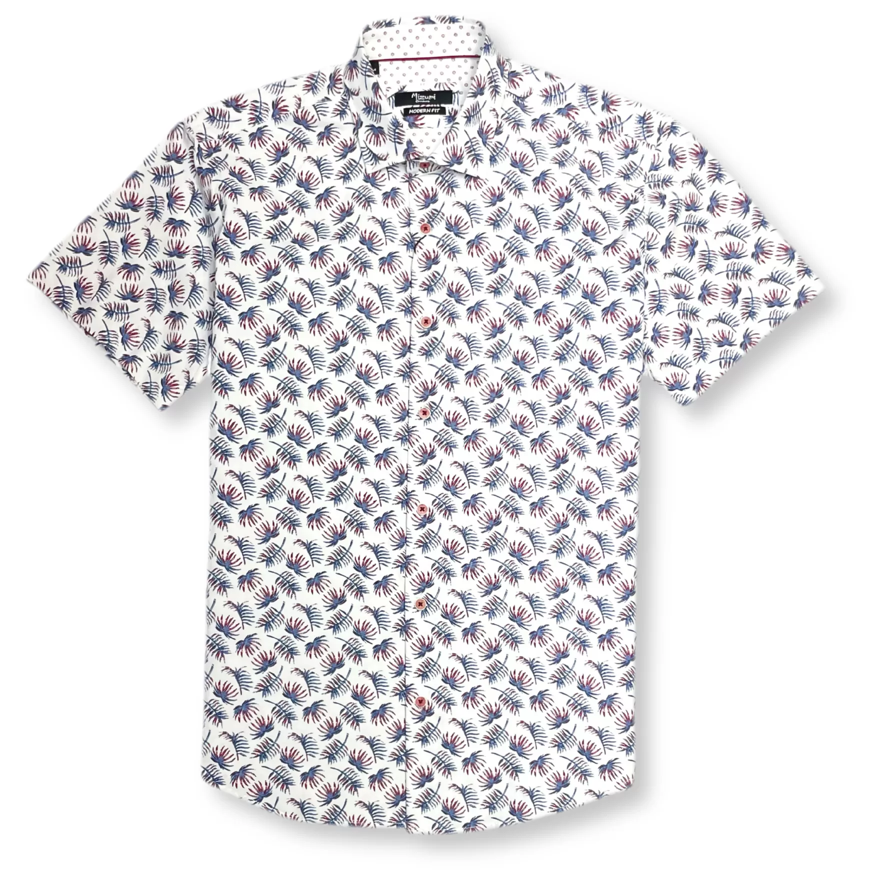 New Edition Fashion Button Downs-Marlowe Short Sleeve Shirt White/Fuchsia