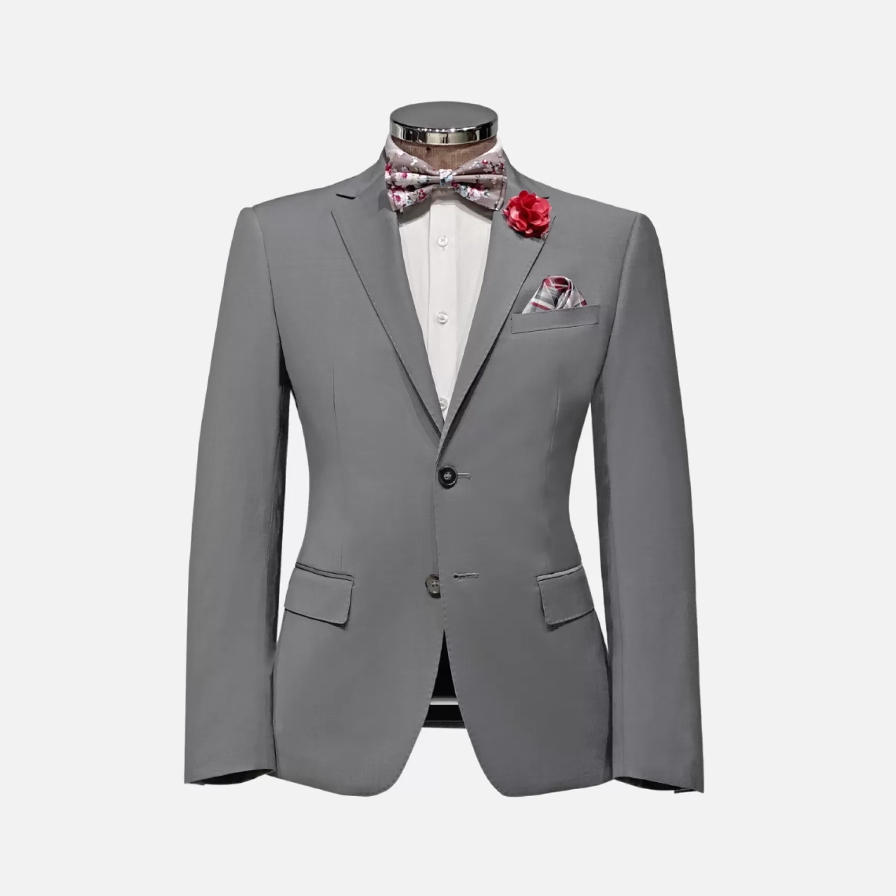 New Edition Fashion Suits-Masterton Solid Suit Grey