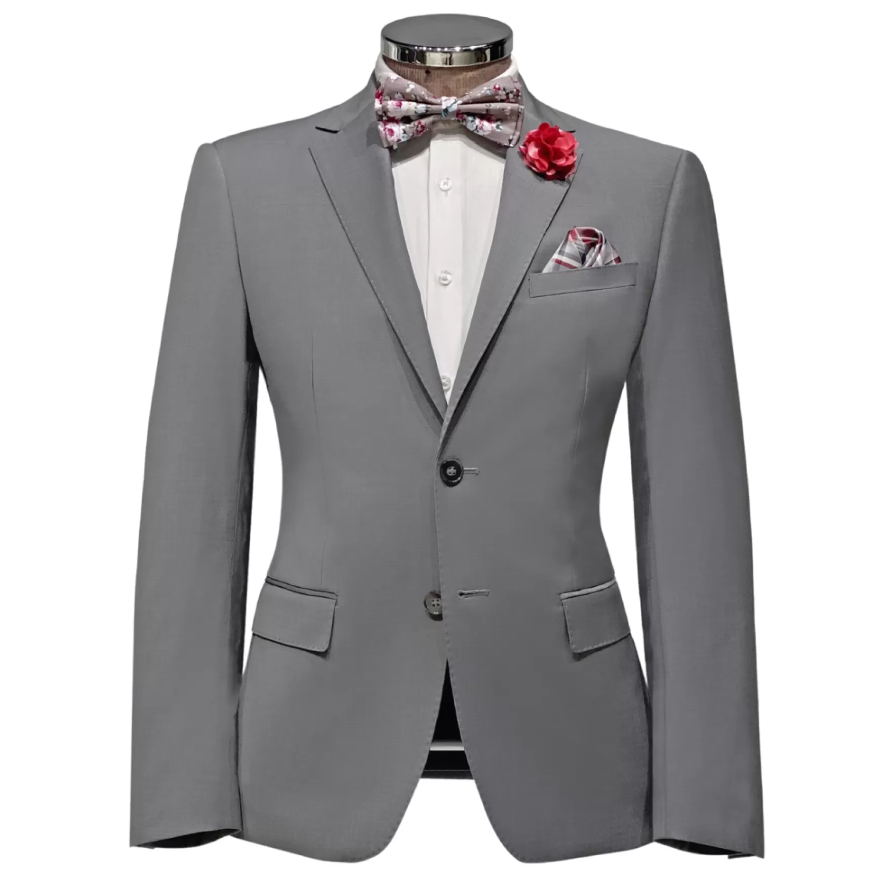 New Edition Fashion Suits-Masterton Solid Suit Grey