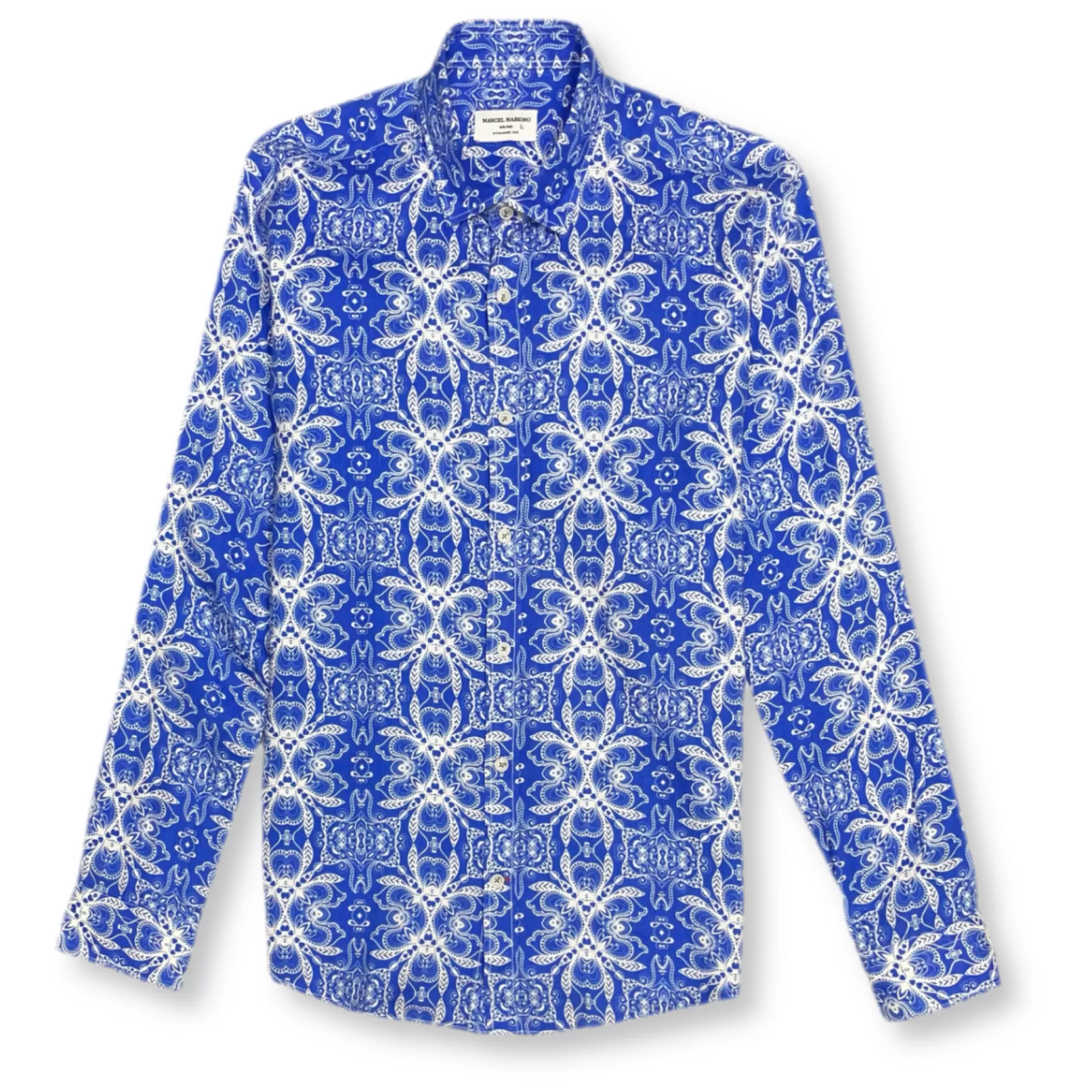 New Edition Fashion Button Downs-Matola Button Down Linen Shirt Royal