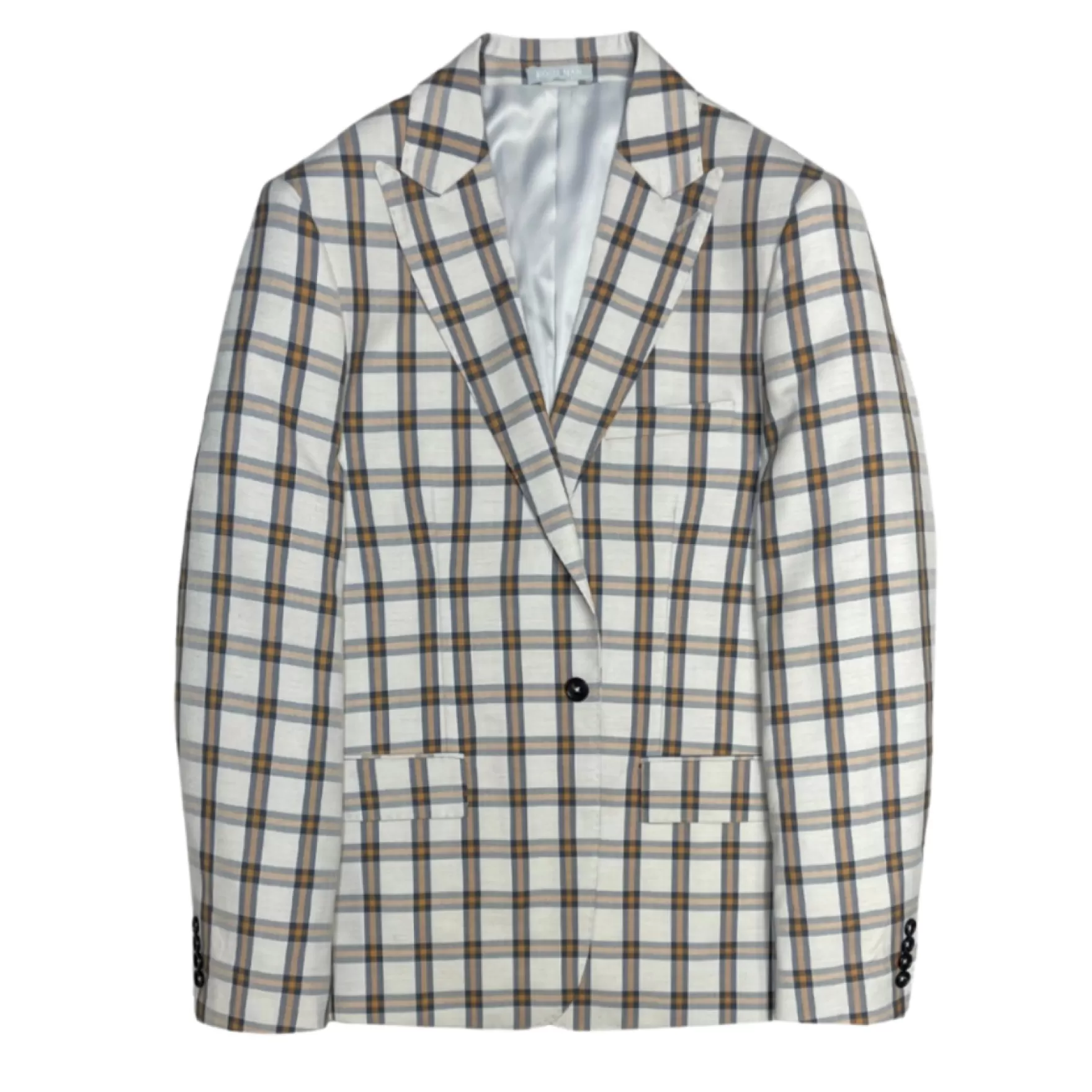 New Edition Fashion Blazers & Sportcoats-Max Pheonix Plaid Sport Coat Stone