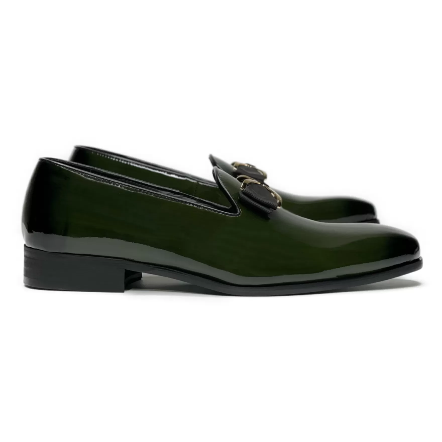 New Edition Fashion Formal Shoes | Loafers & Slip Ons-Maxwell Slip On Bow Dress Shoes Olive