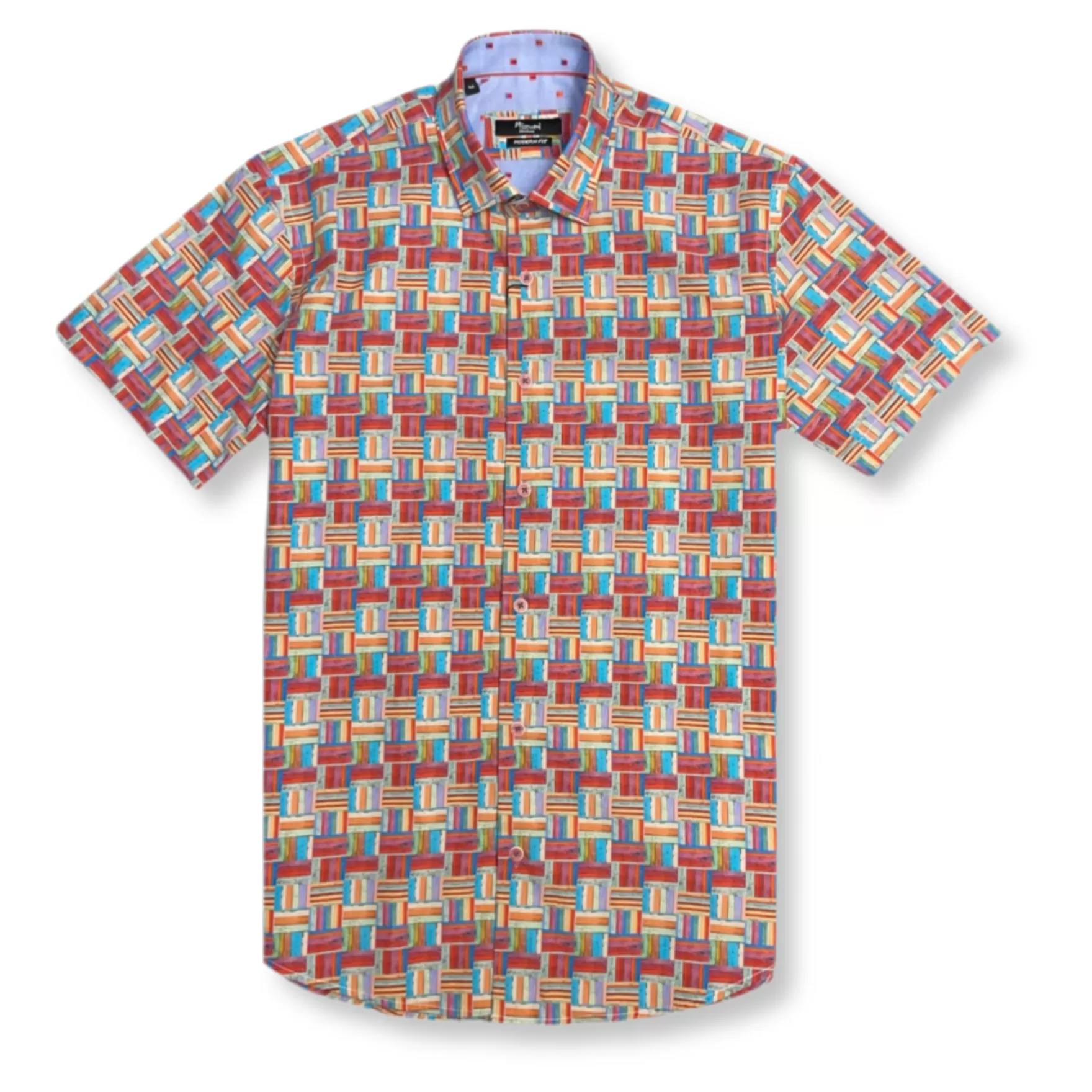 New Edition Fashion Button Downs-Mike Short Sleeve Shirt Multi