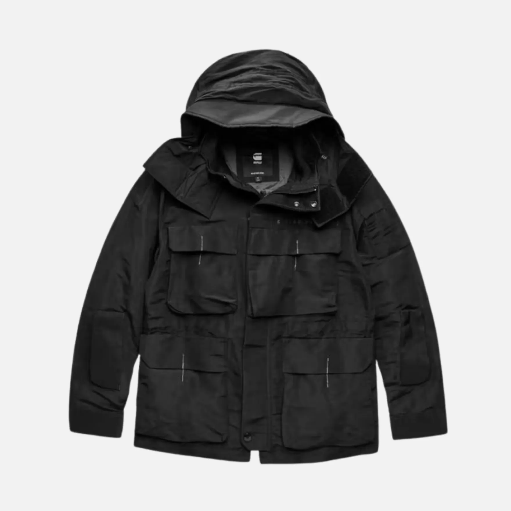 New Edition Fashion Coats & Outerwear-Multipocket Spring Field Jacket Dark Black