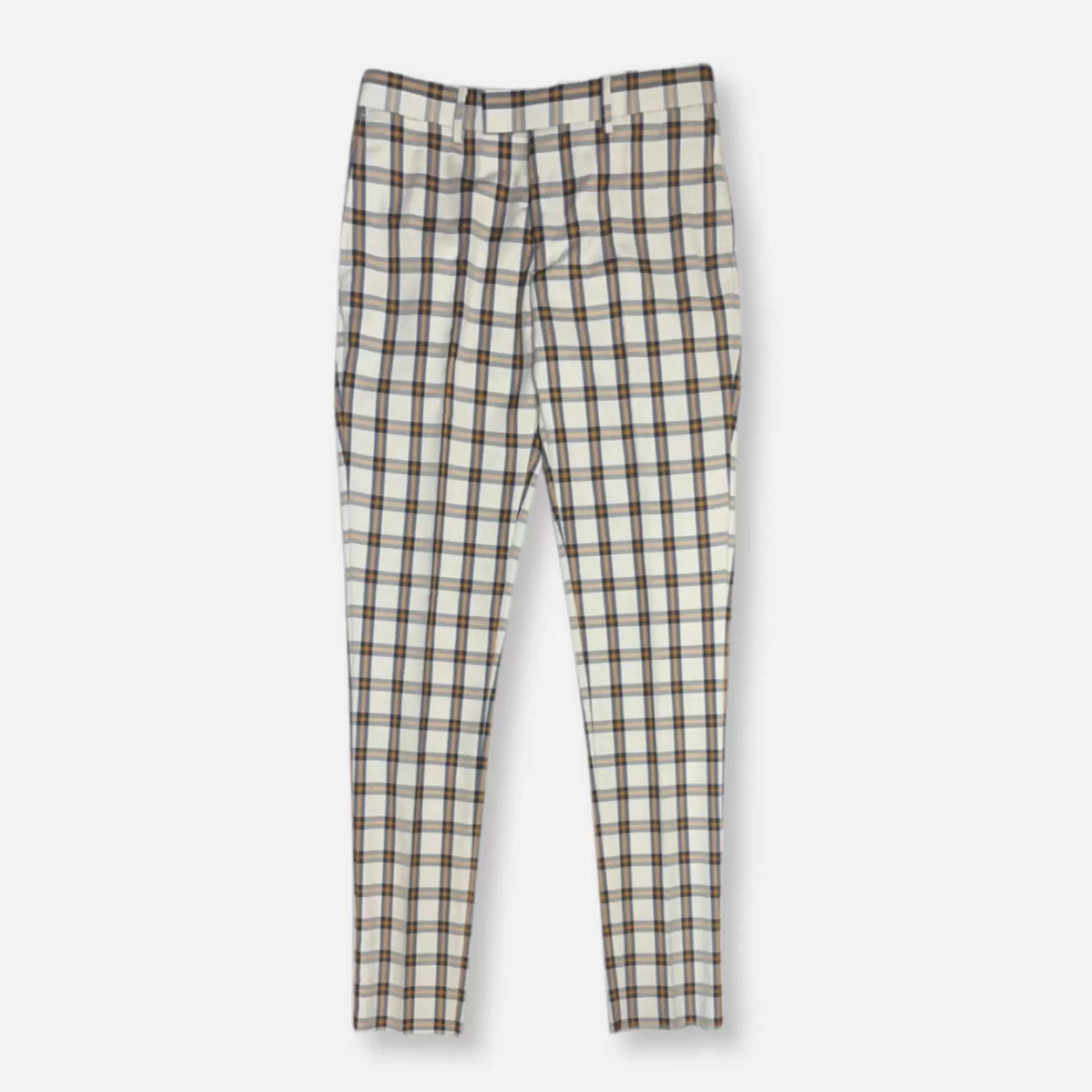 New Edition Fashion Pants-Pheonix Slim Fit Plaid Pants Stone