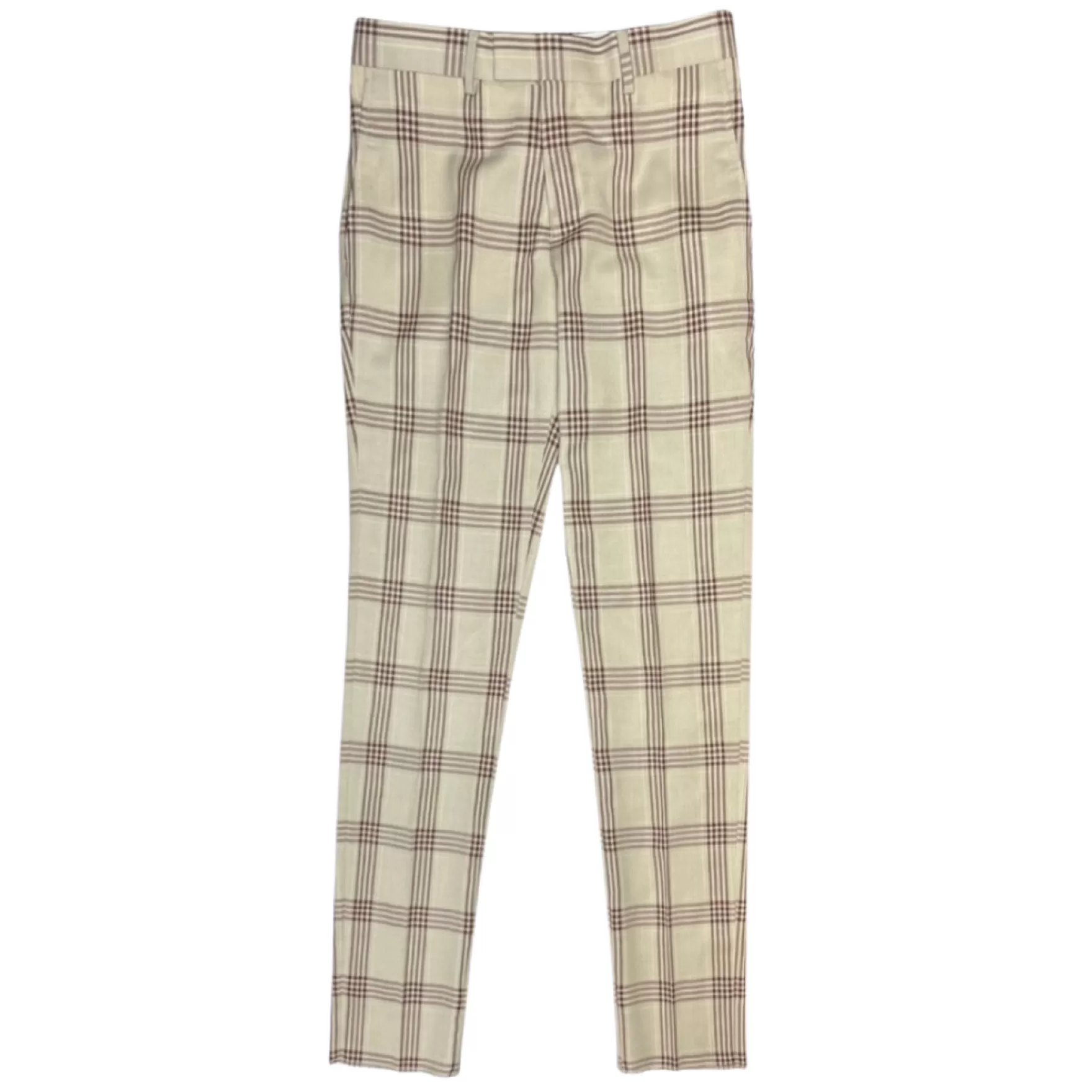 Needle & Thread Pants-Provo Slim Fit Plaid Pants Sand