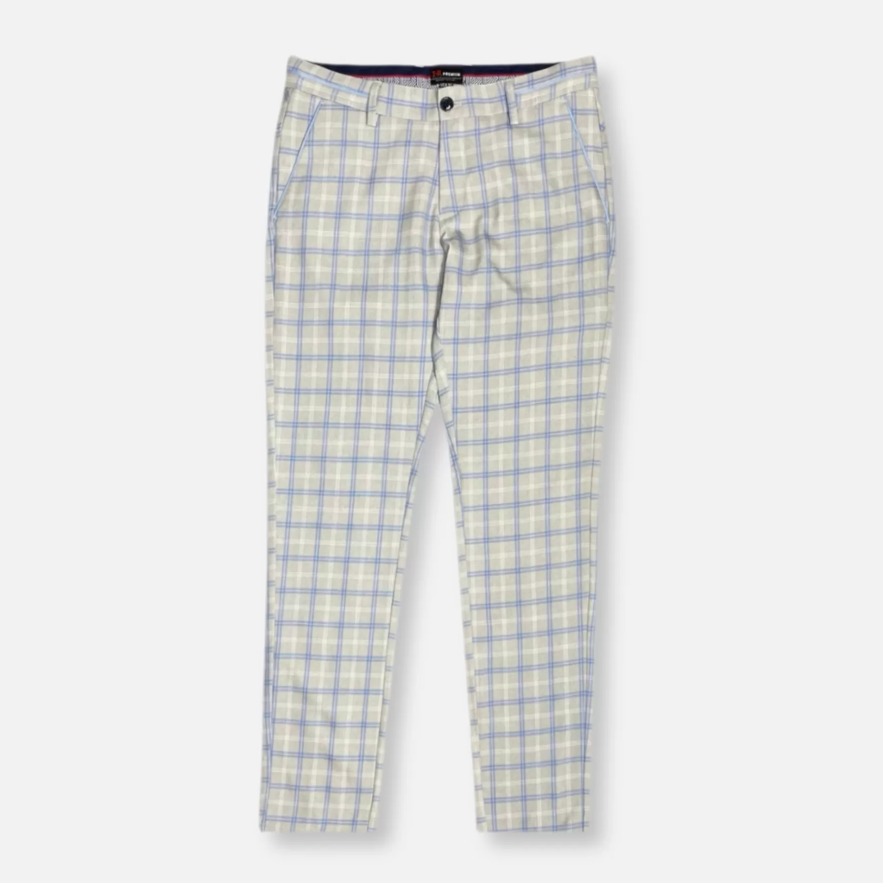 New Edition Fashion Pants | Dress Pants-Rodeo Slim Fit Plaid Pants Beige