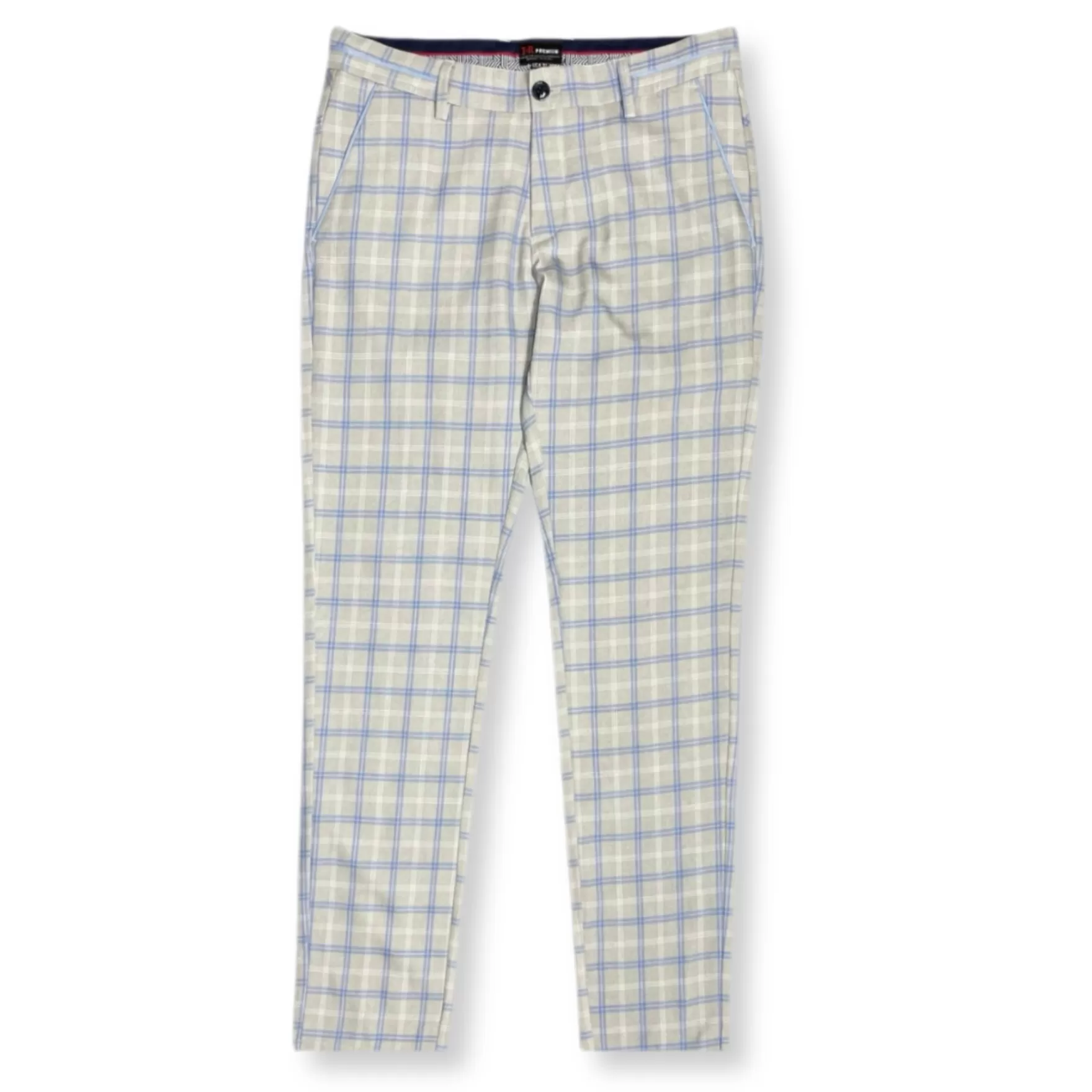 New Edition Fashion Pants | Dress Pants-Rodeo Slim Fit Plaid Pants Beige