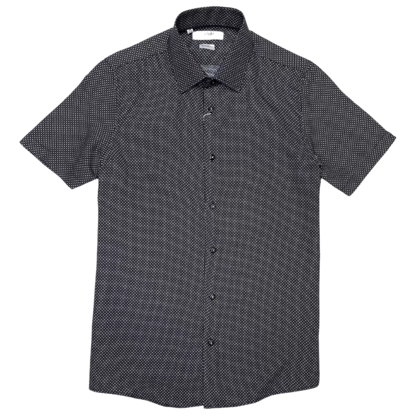 New Edition Fashion Button Downs-Rondo Short Sleeve Button Down Black