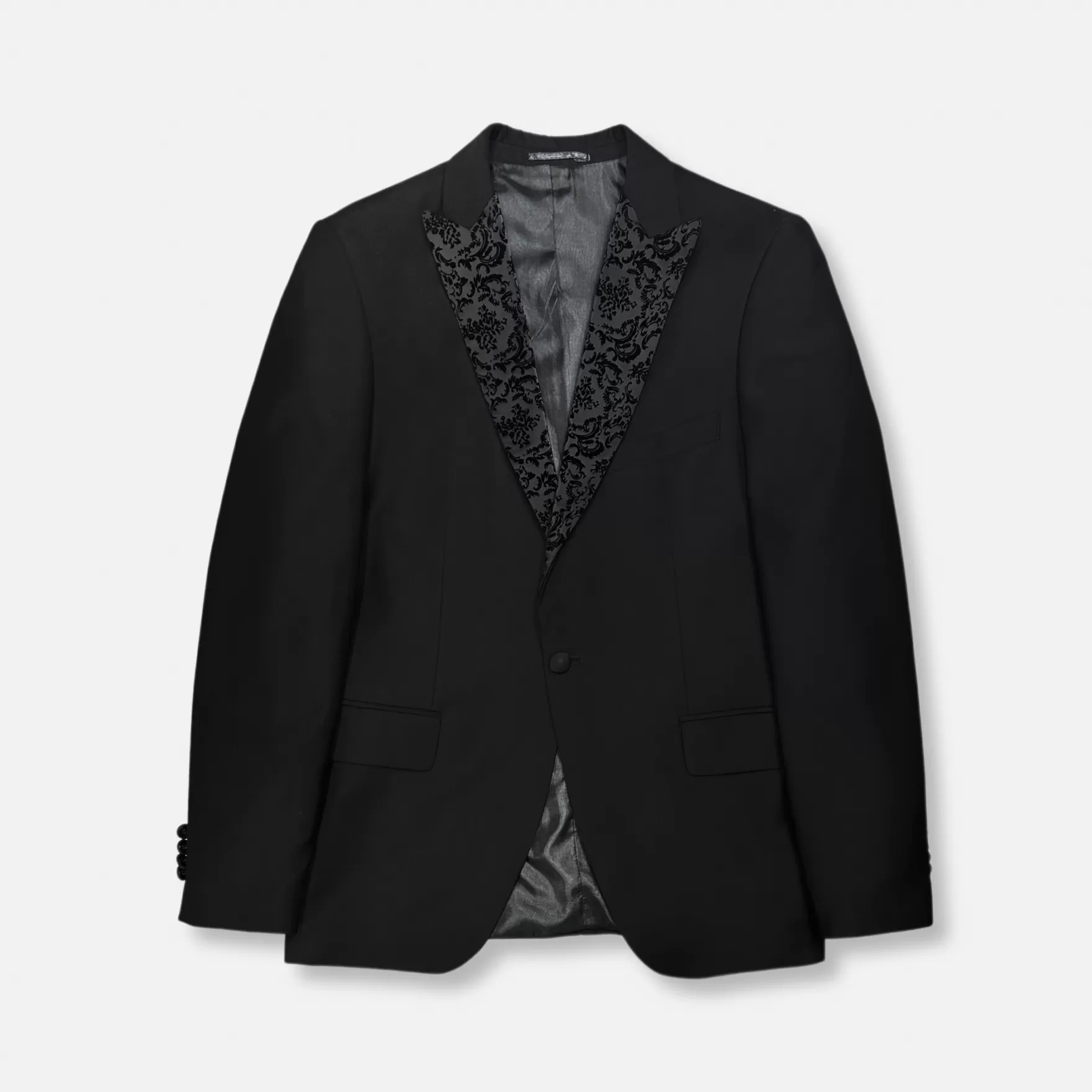 New Edition Fashion Suits | Tuxedos-Salvati Peak Lapel Paisley Tuxedo Black