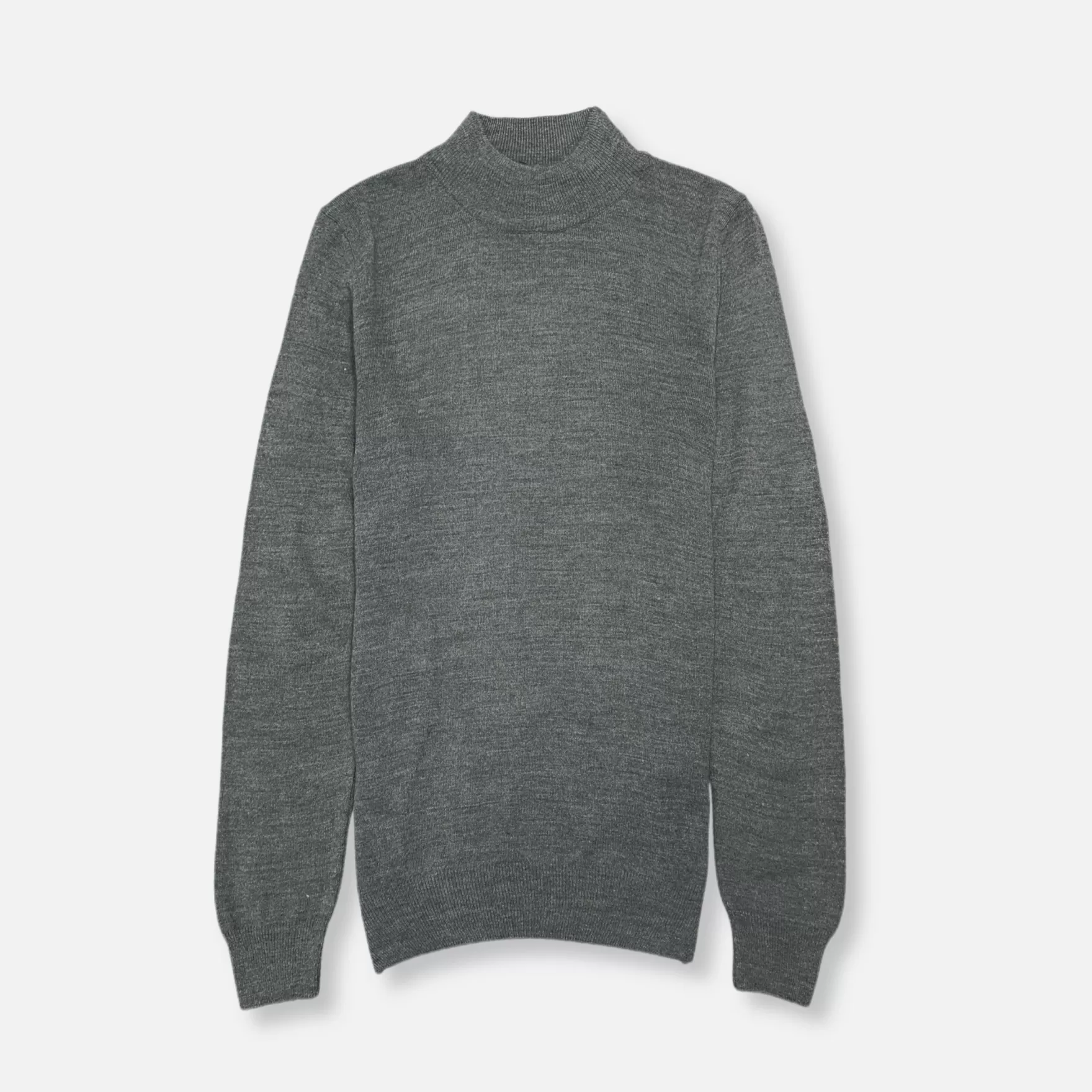 New Edition Fashion Sweaters-Sandburgh Mock Neck Sweater Charcoal