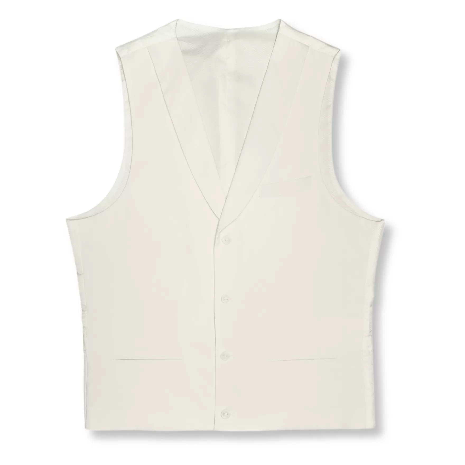 New Edition Fashion Vests-Sanders Shawl Collar Vest Cream