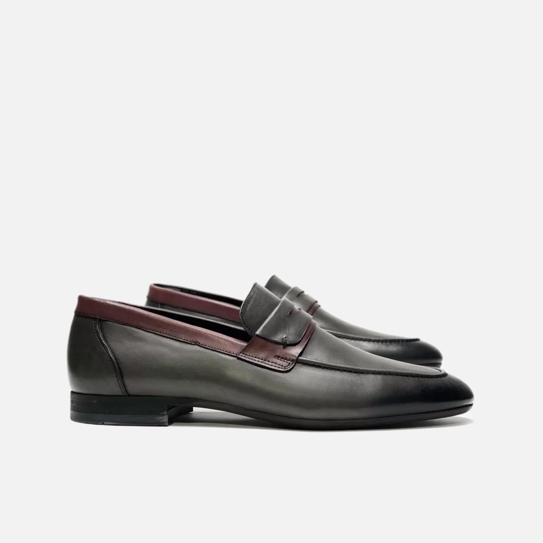 New Edition Fashion Casual Shoes | Formal Shoes-Santiago Penny Loafers Grey